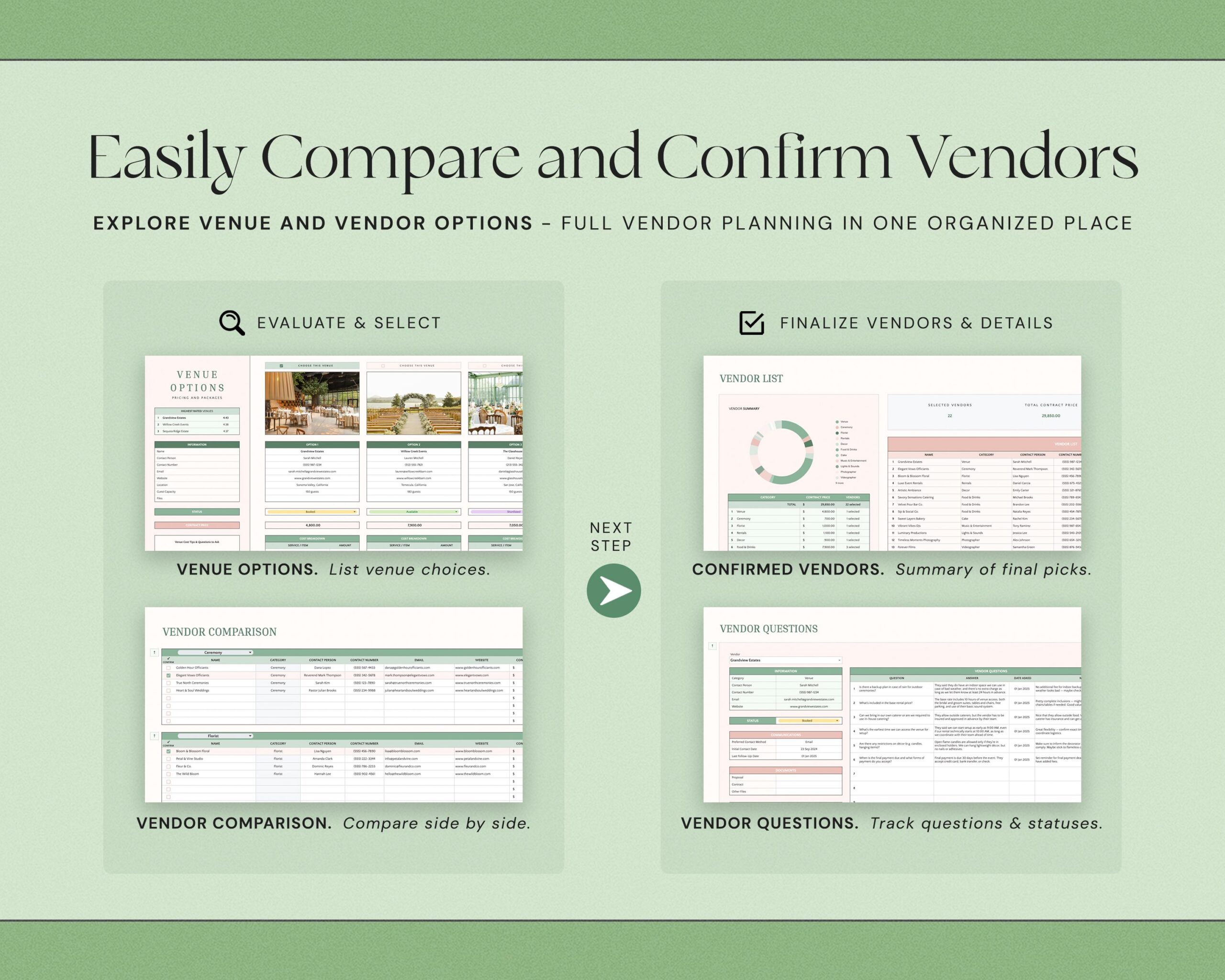 Ultimate Wedding Planner Spreadsheet with Wedding Budget Tracker, Wedding Day Coordination Timeline and Checklist