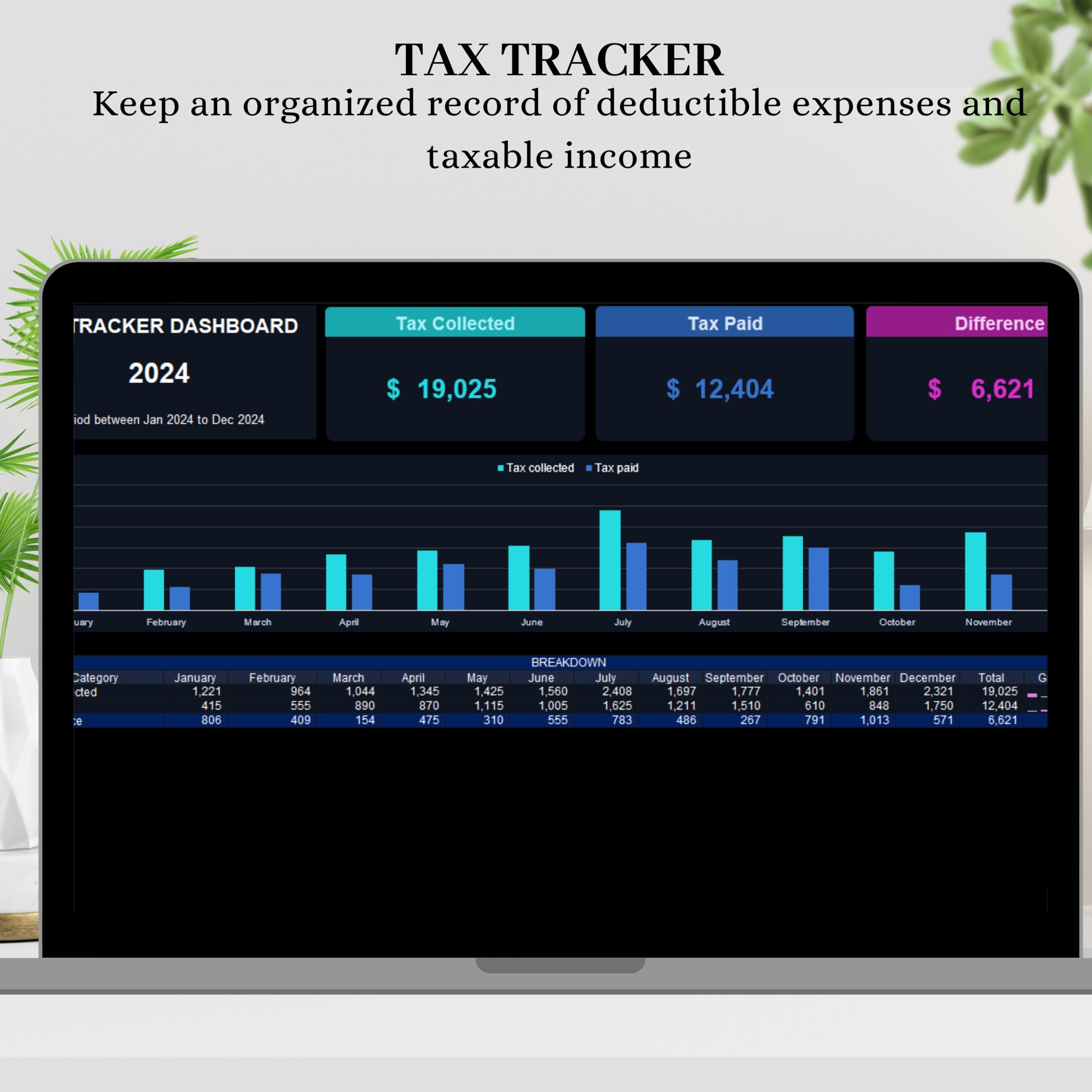 Small Business Bookkeeping Template with Financial Tracker