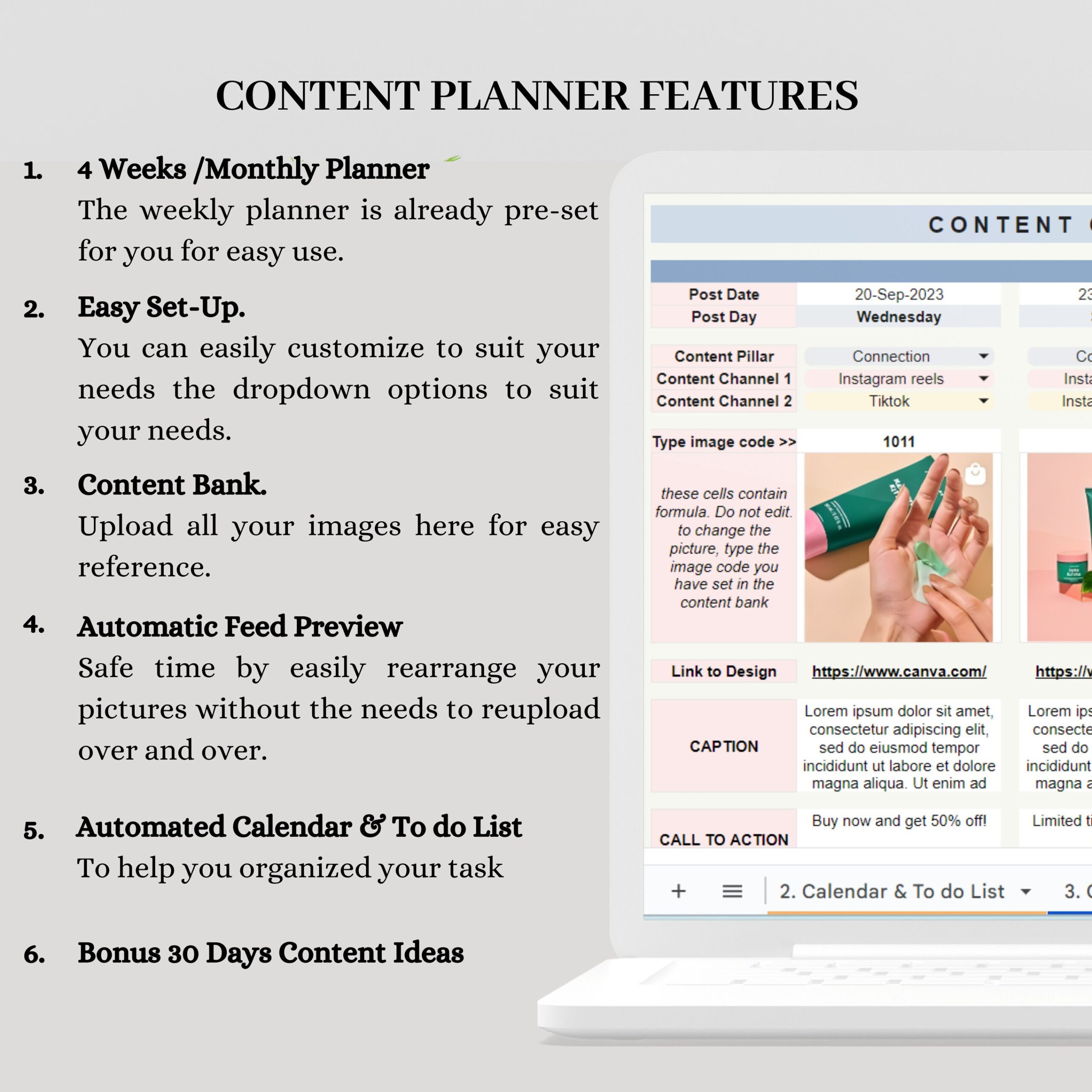 Small Business Bookkeeping and Content Planner