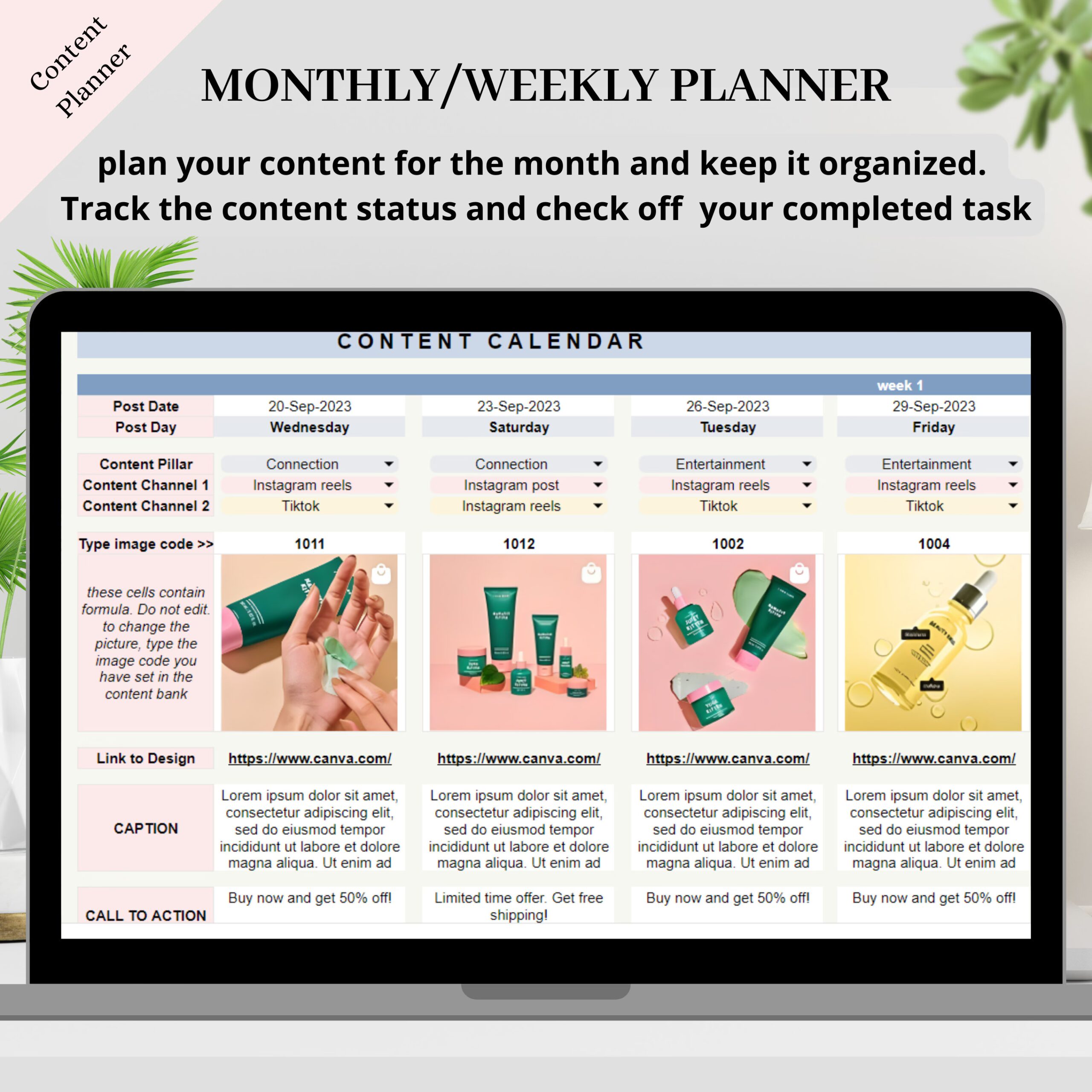 Small Business Bookkeeping and Content Planner