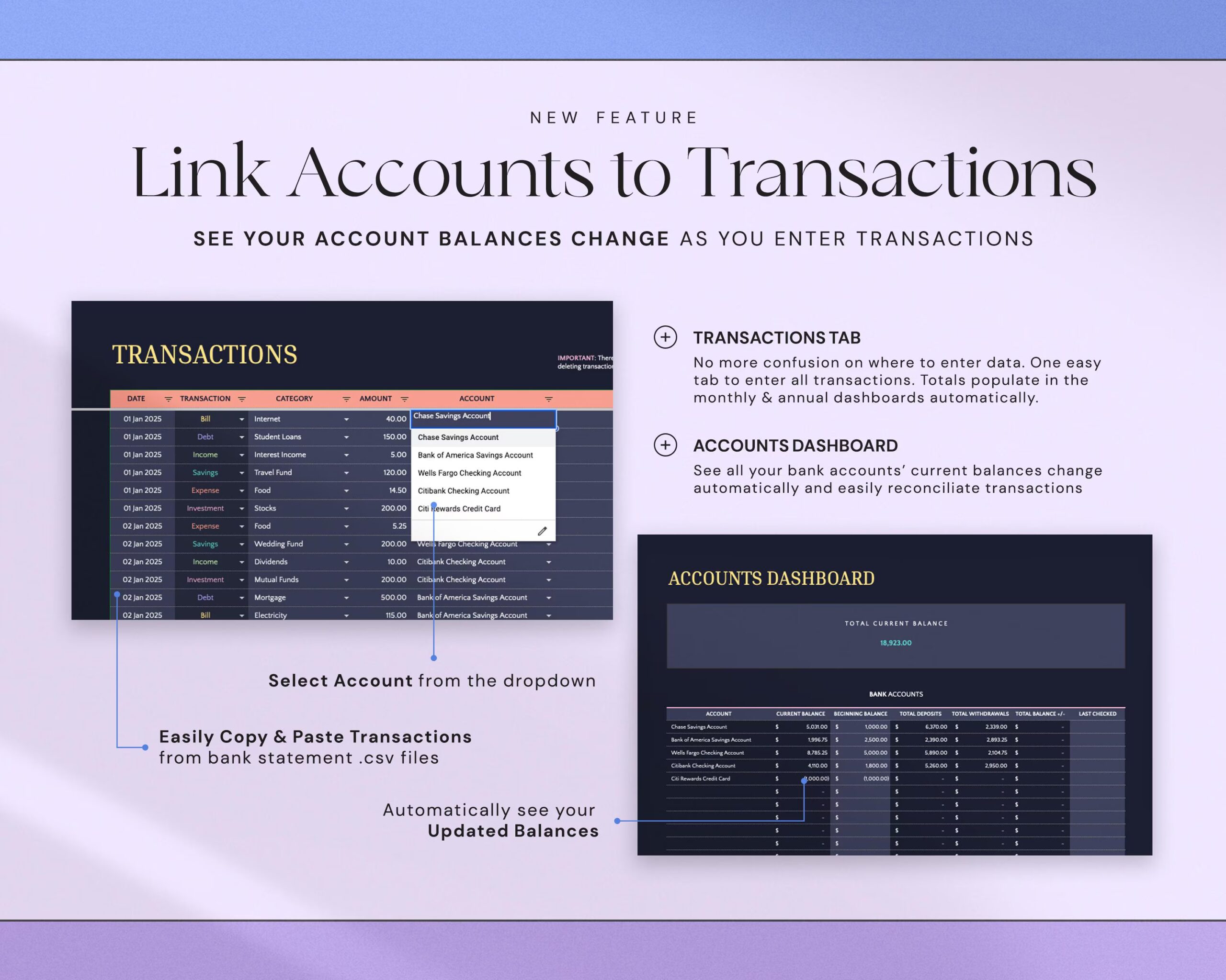 Ultimate Annual Budget Spreadsheet with Monthly Budget Planner, Family Weekly Budget and Yearly Budget Tracker Dark Mode