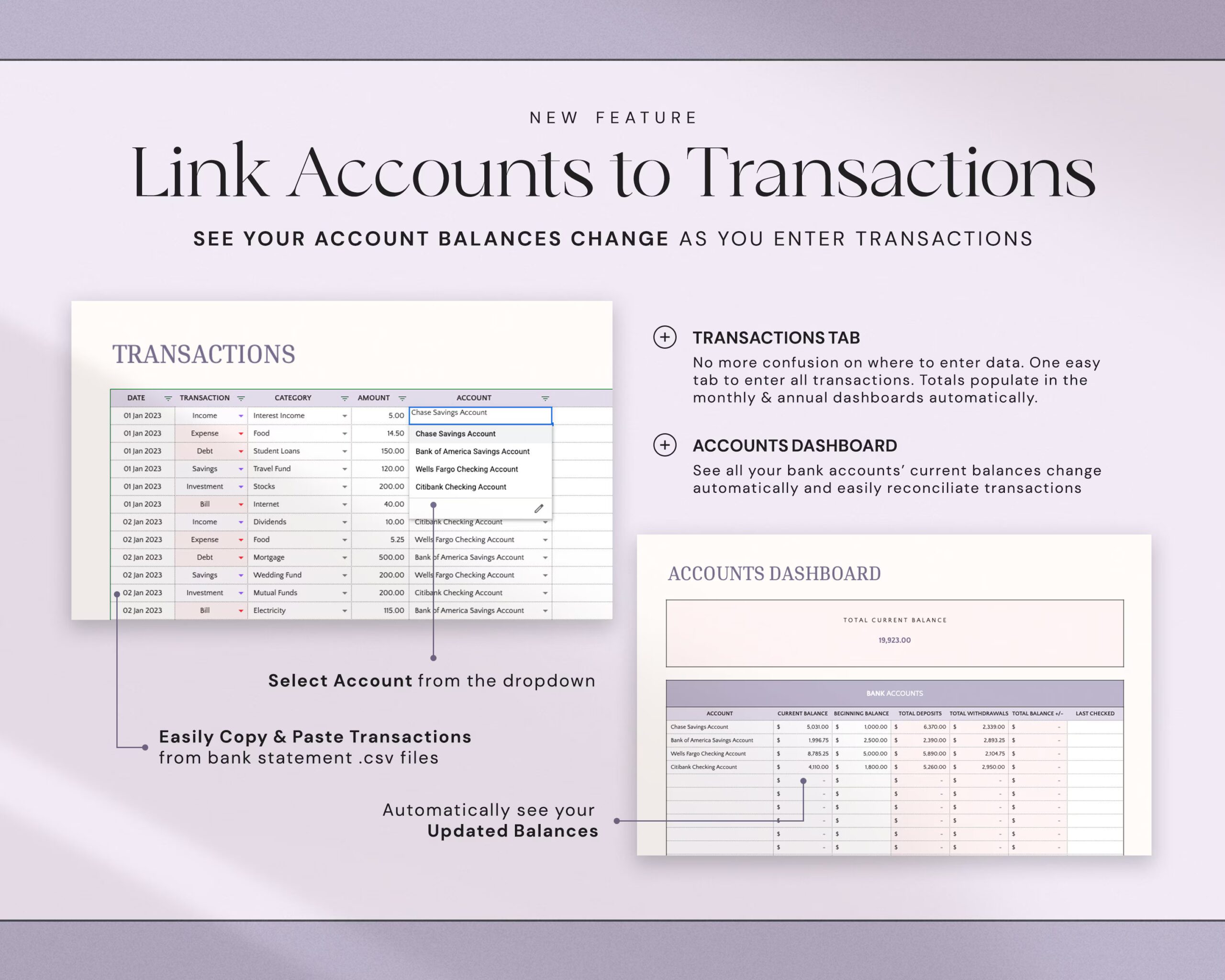 Annual Budget Spreadsheet Planner with Yearly Budget Planner, Financial Planner and Monthly Budget Template