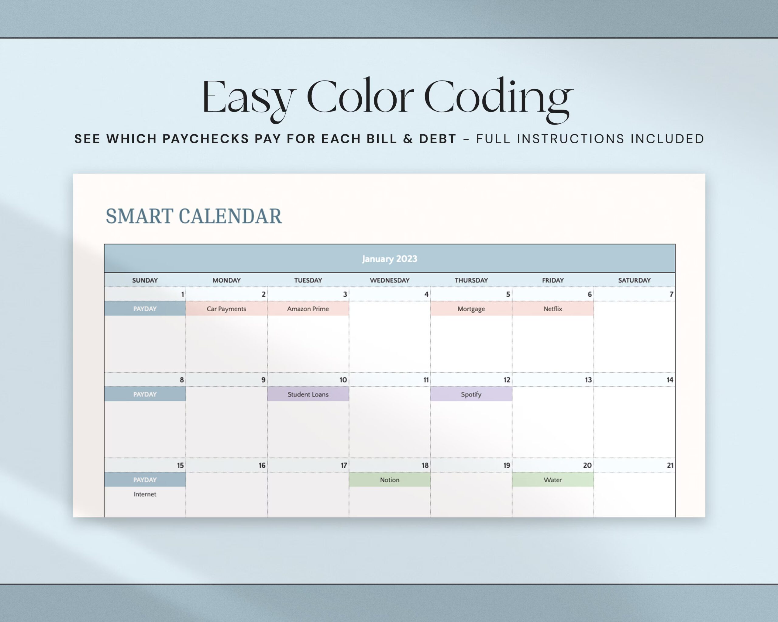 Paycheck Budget Spreadsheet with Weekly and Biweekly Budget Planner and Budget Tracker