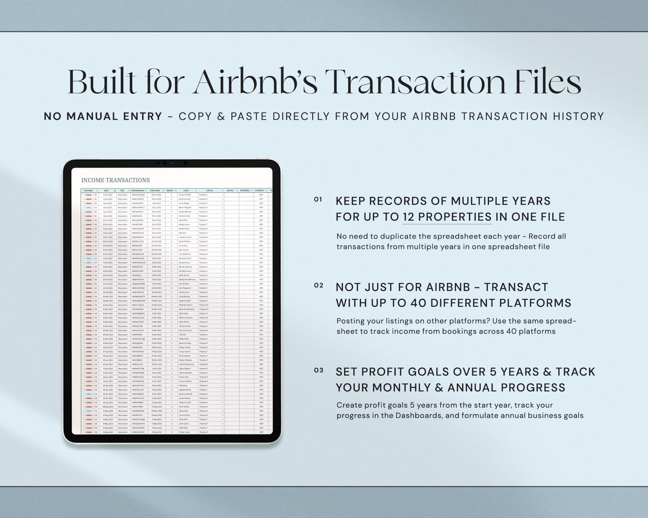 Airbnb Template Income and Expense Spreadsheet Airbnb Host Template Vacation Rental Property Management Vrbo Airbnb Bundle Profit and Loss