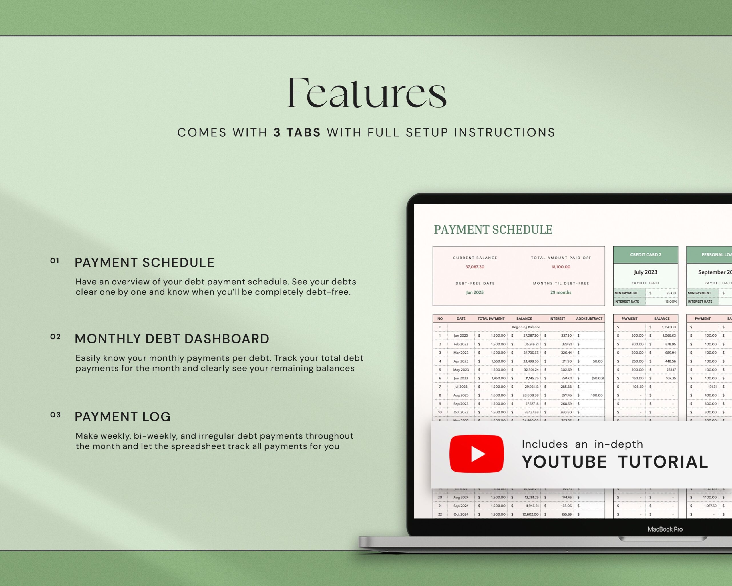 Debt Snowball Spreadsheet with Debt Payoff Tracker, Debt Payoff Calculator, Student Loan Repayment and Home Debt Payoff Chart