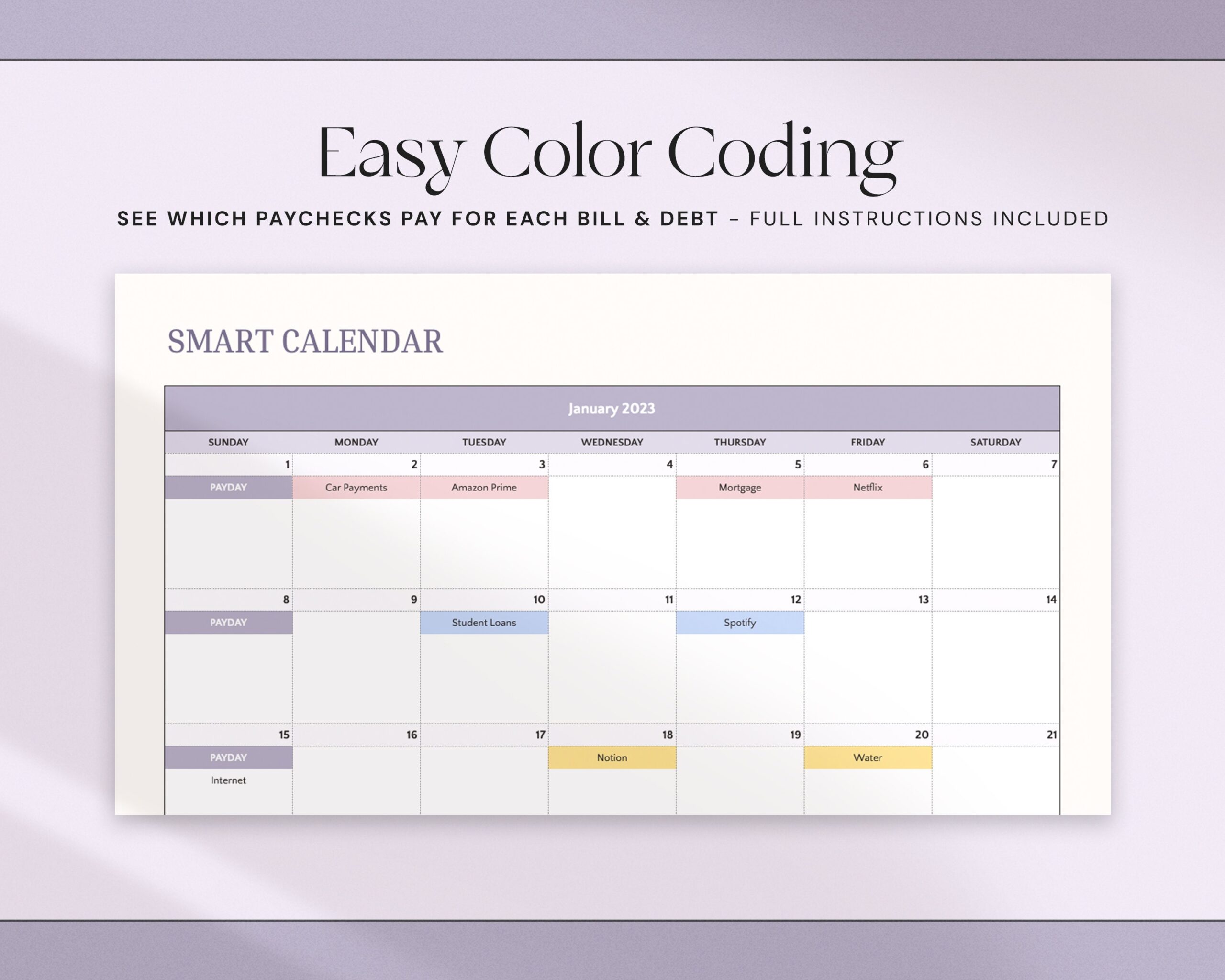 Paycheck Budget Spreadsheet with Paycheck-by-Paycheck Budget Planner and Personal Finance Tracker