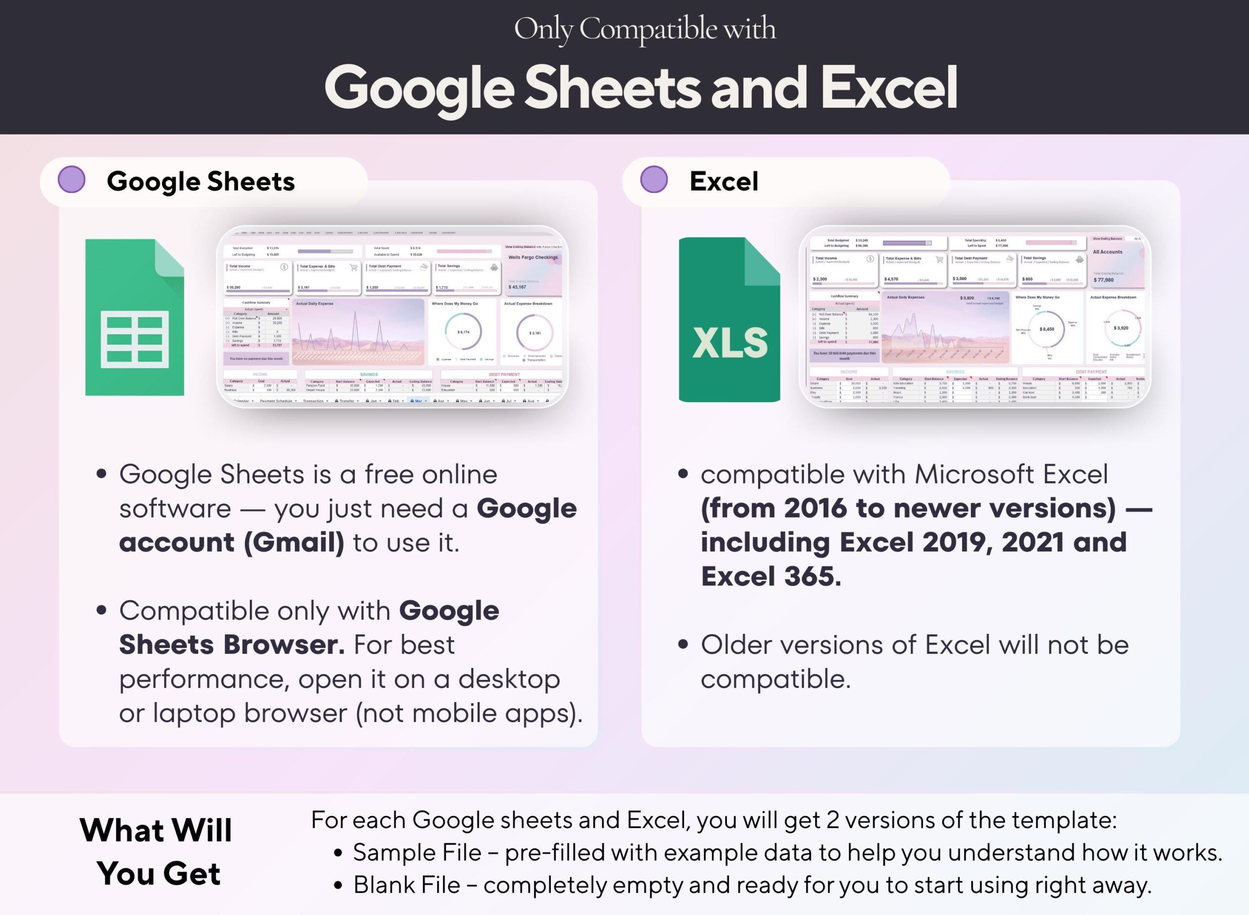 Annual Budget Spreadsheet: Income and Expense Tracker | Bill Debt Savings Planner Finance
