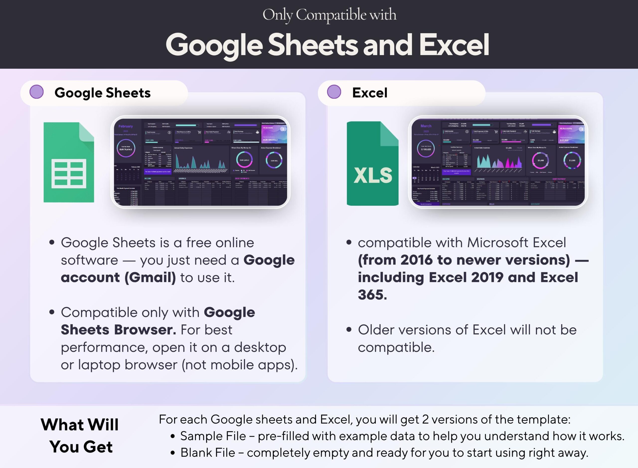 Annual Budget Planner with Income, Expense, Debt and Bills Tracker