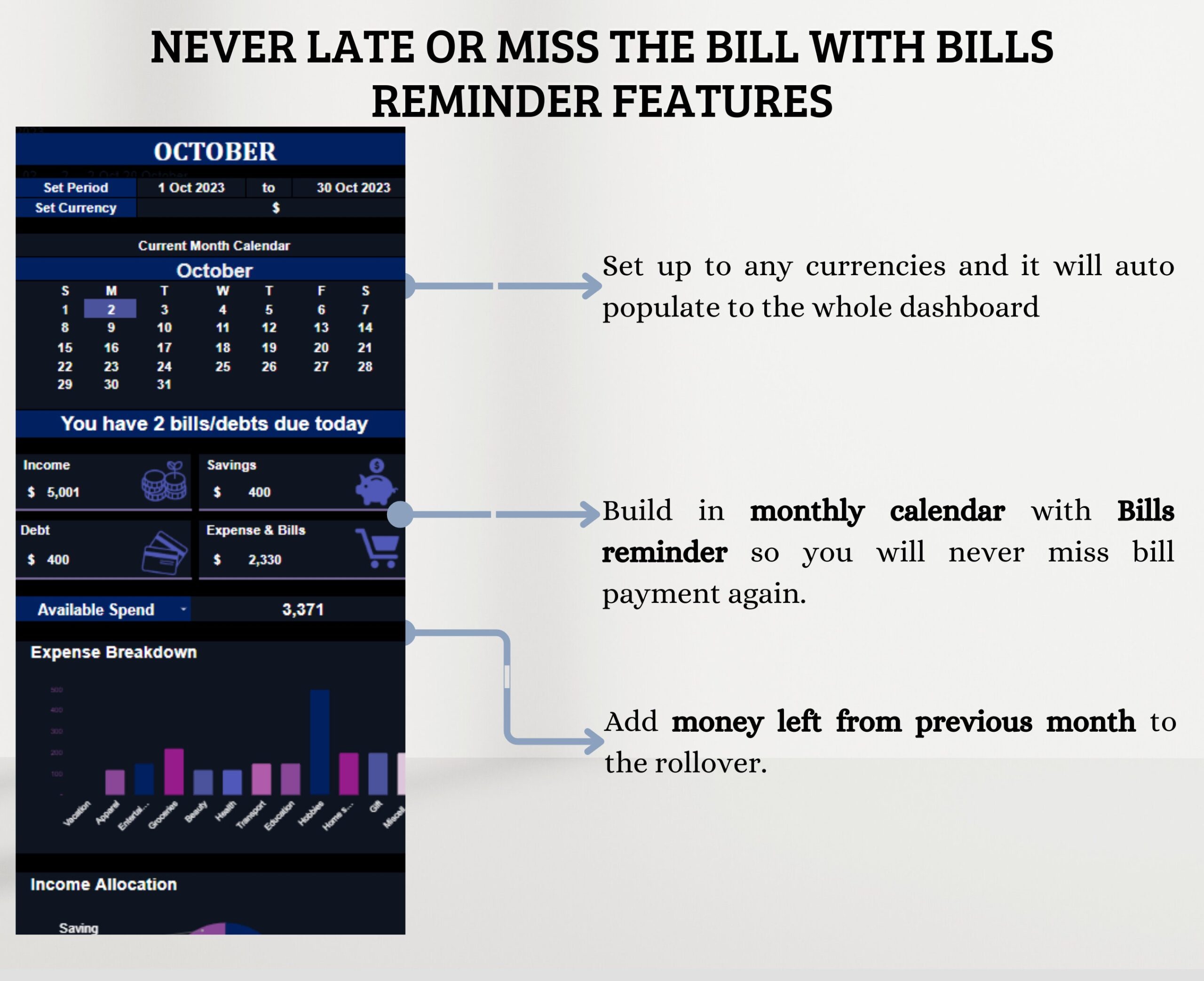All-in-One Budget Spreadsheet with Finance Tracker
