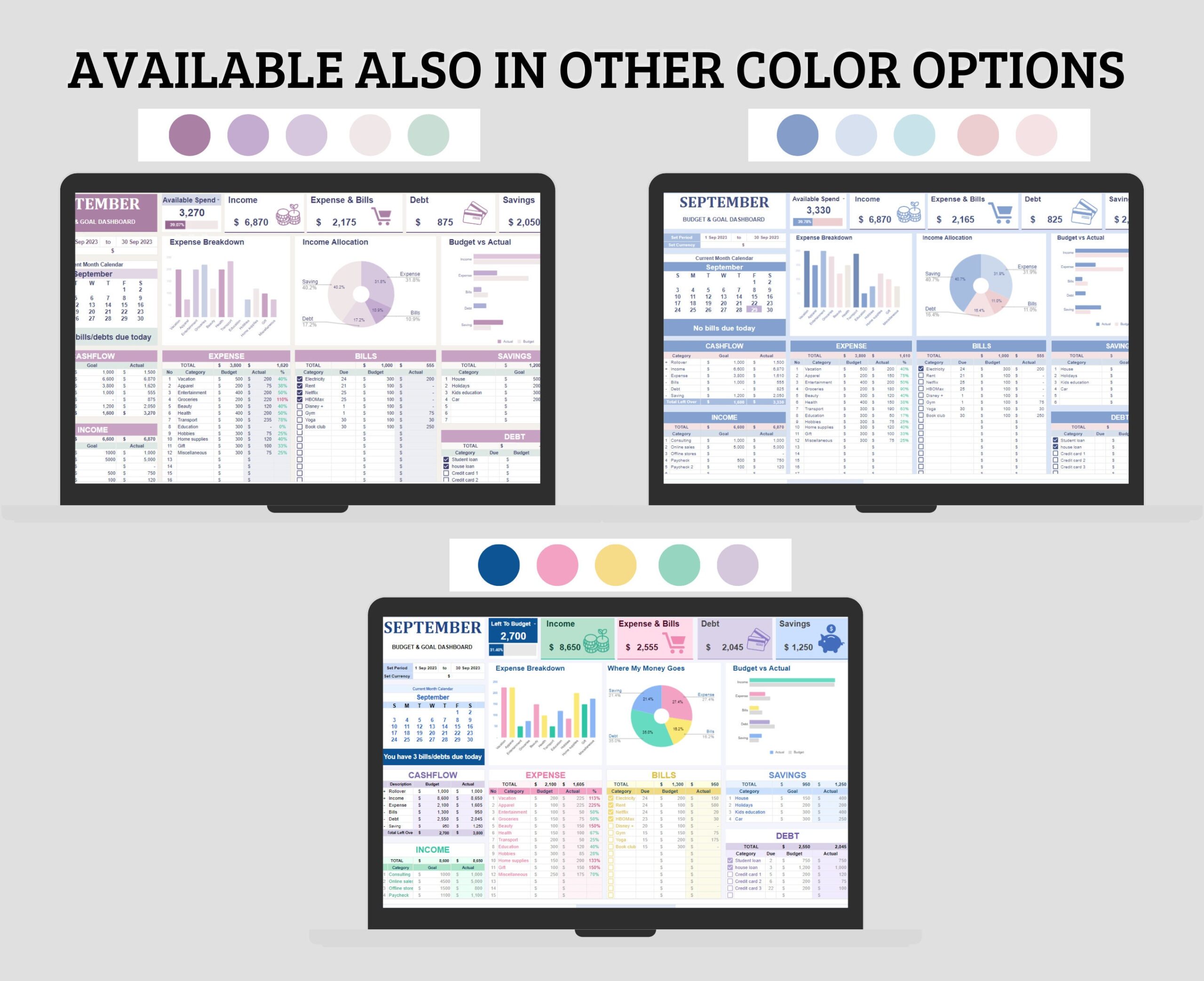 All-in-One Budget Spreadsheet with Finance Tracker