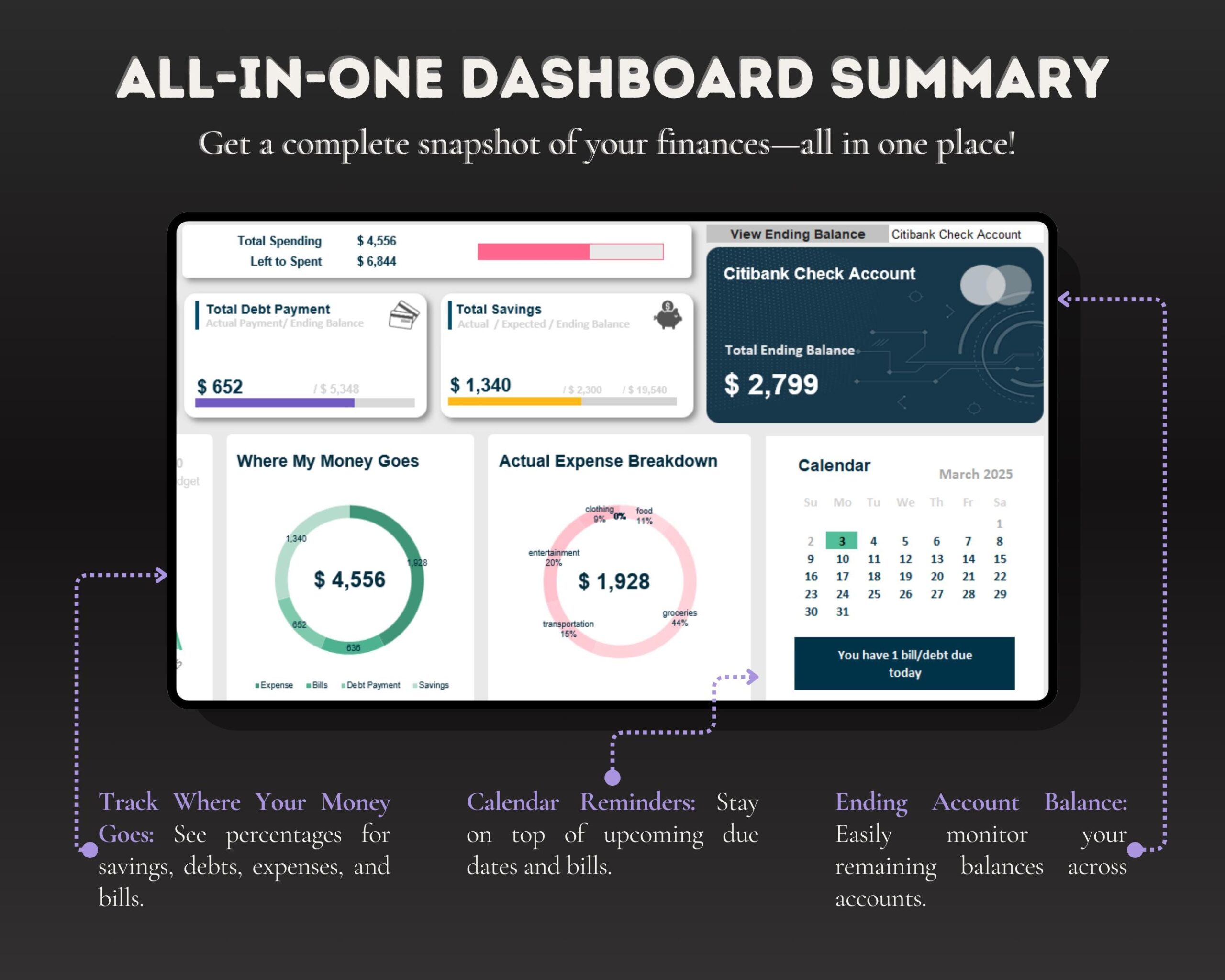 Budget Tracker Spreadsheet with Income and Expense Planner