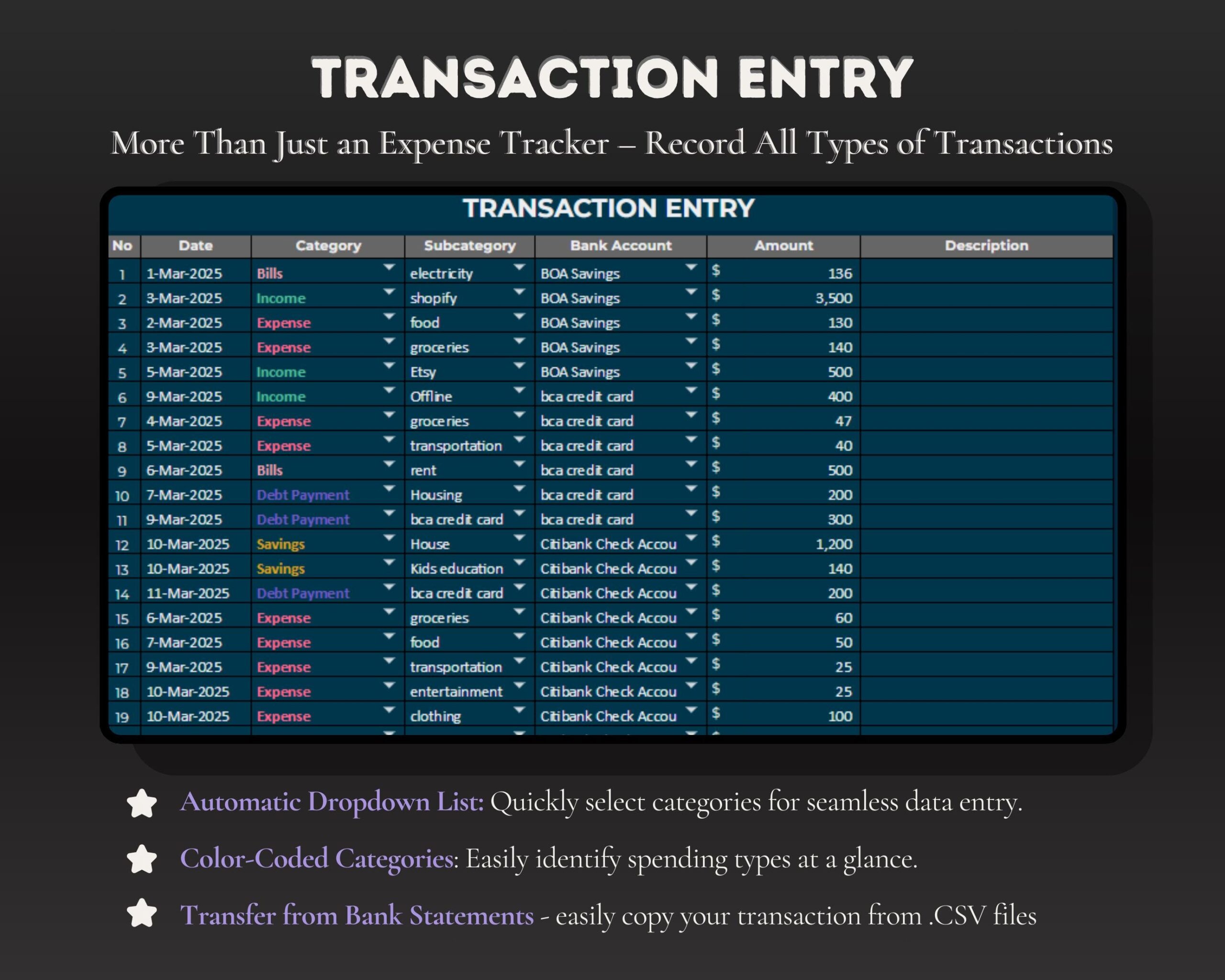 Simple Budget Tracker