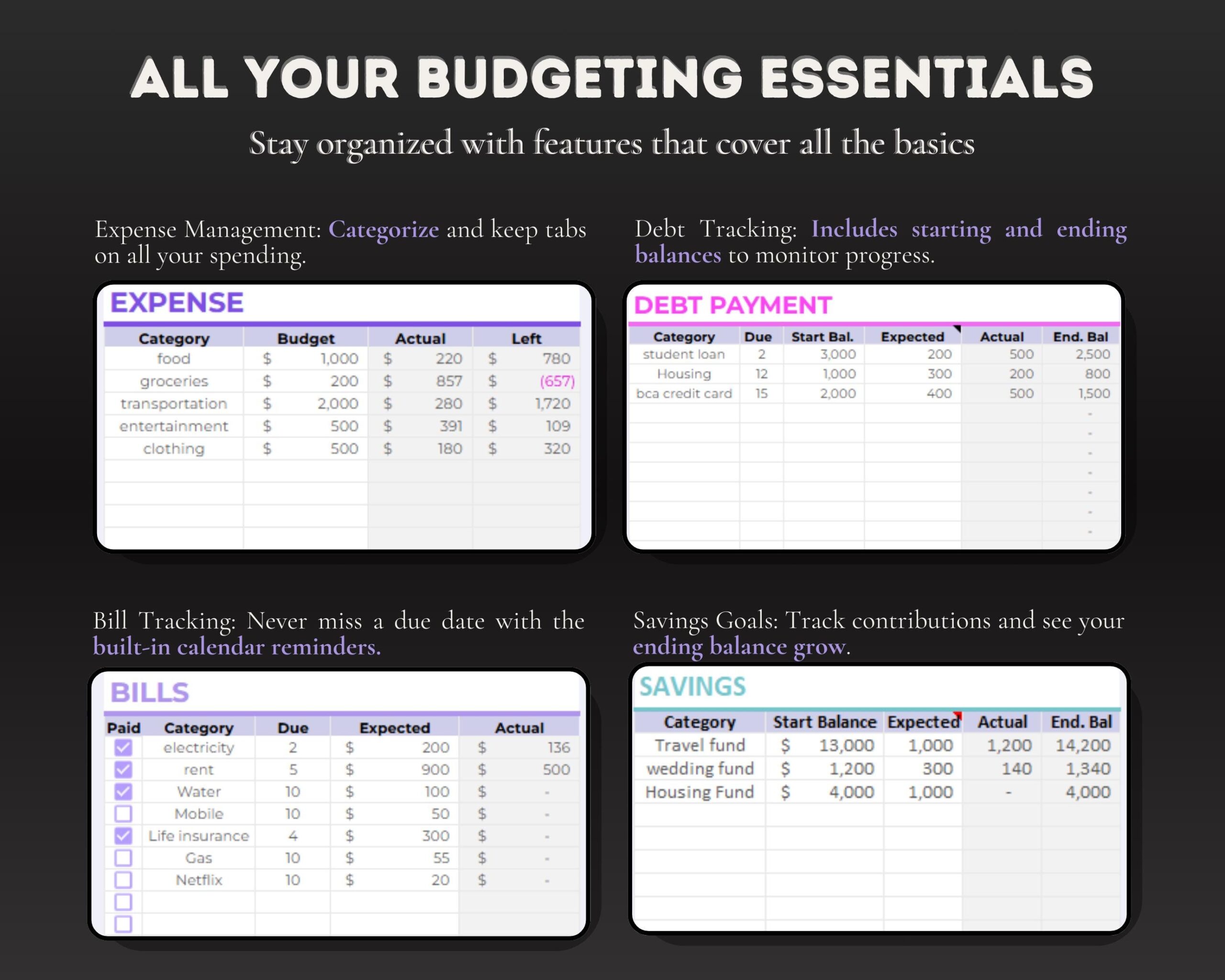 Simple Budget Planner