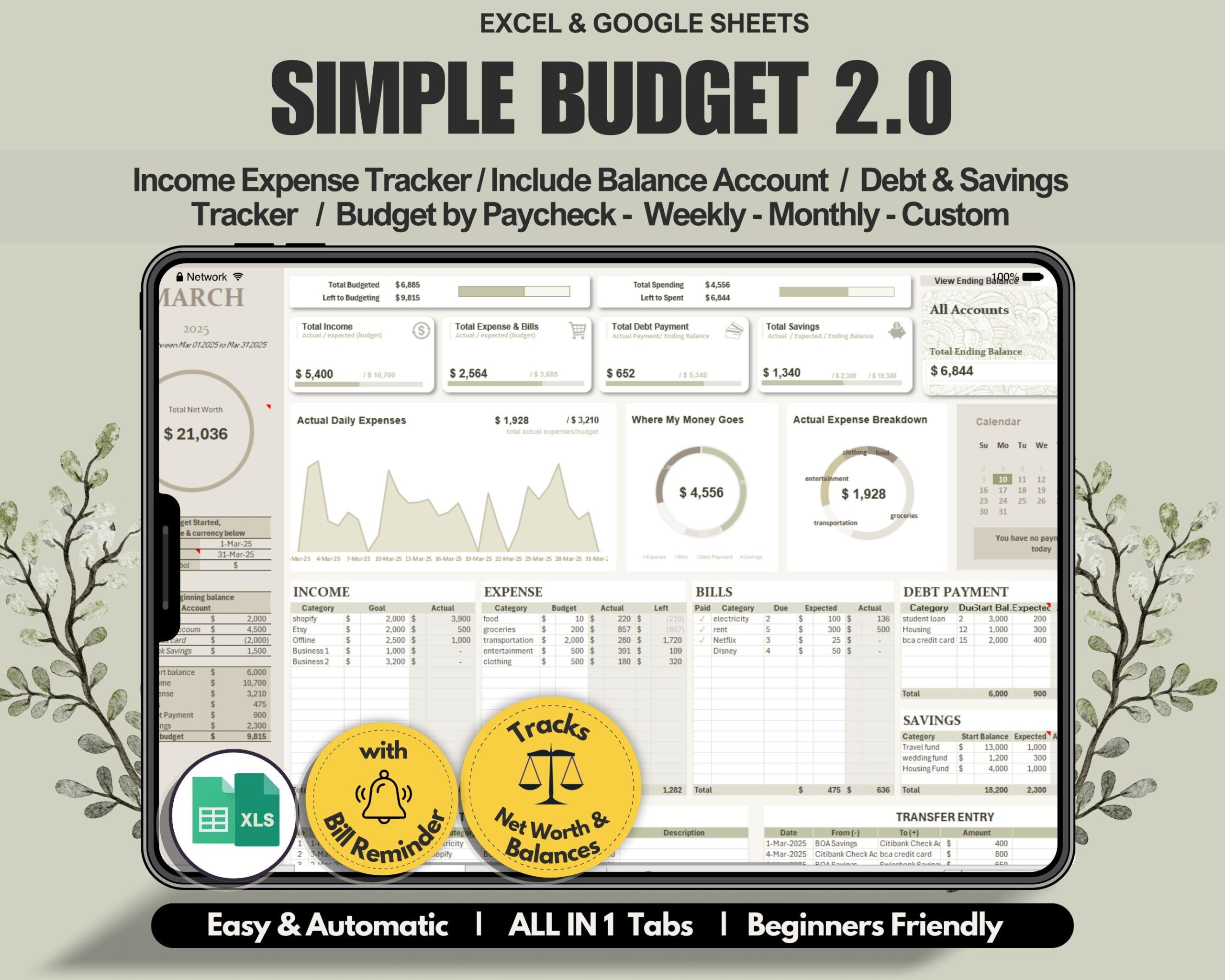 Simple Budget Planner with Income and Expense Tracker