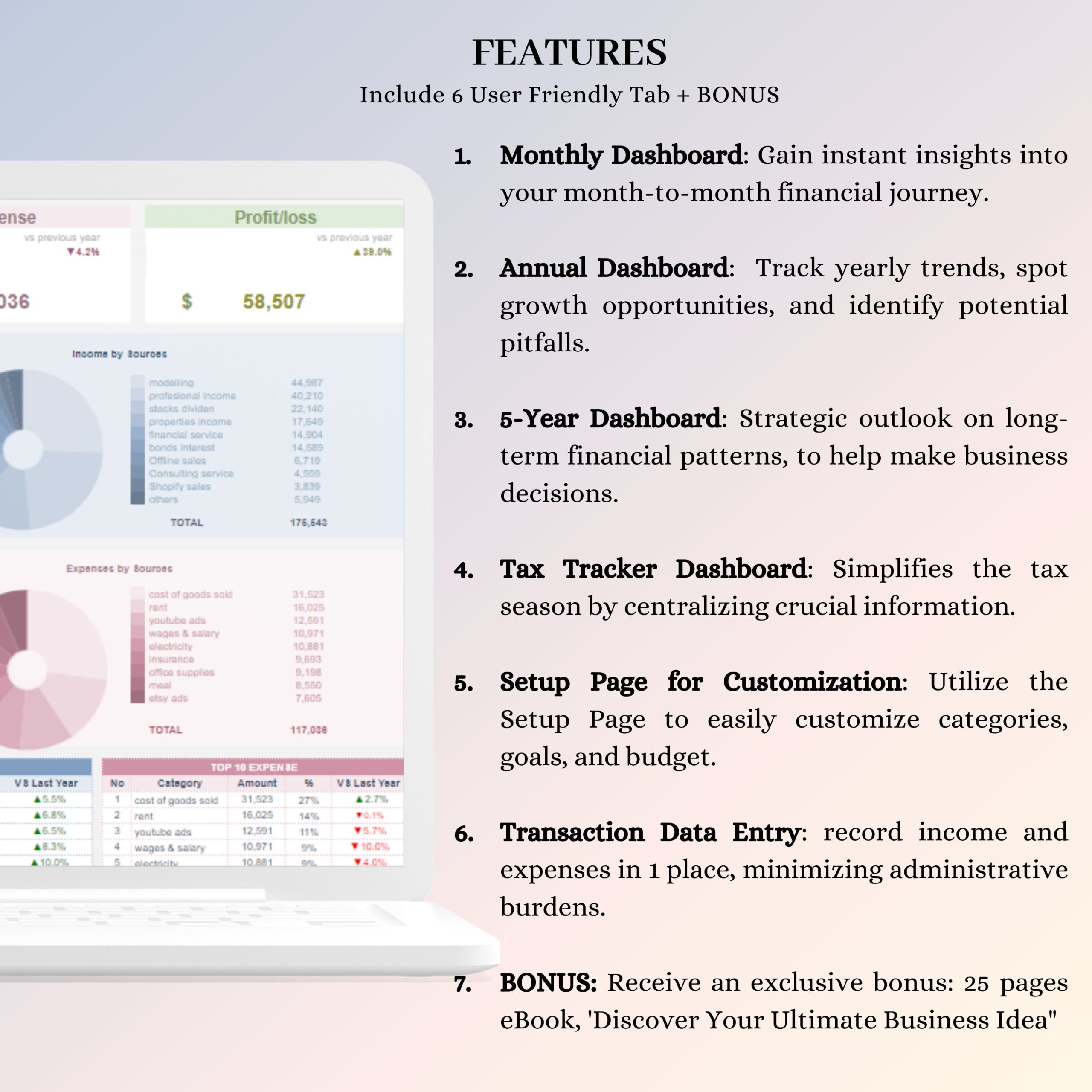 Business Bookkeeping Spreadsheet Template