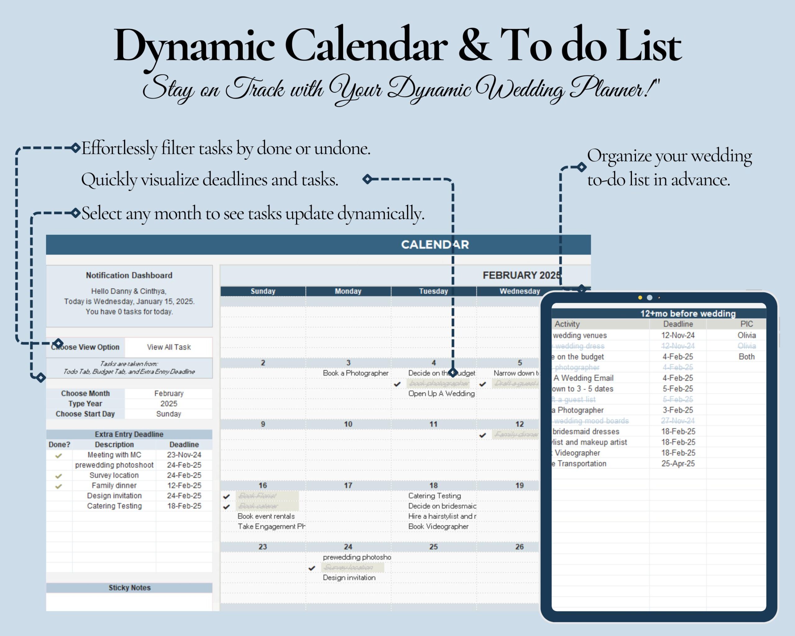 Ultimate Wedding Planner Spreadsheet: Budget, Timeline, Guest List (Digital Download)