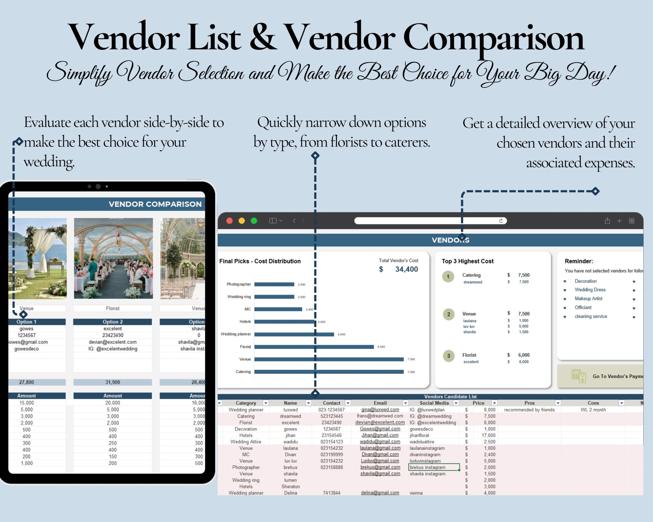 Ultimate Wedding Planner Spreadsheet: Budget, Timeline, Guest List (Digital Download)