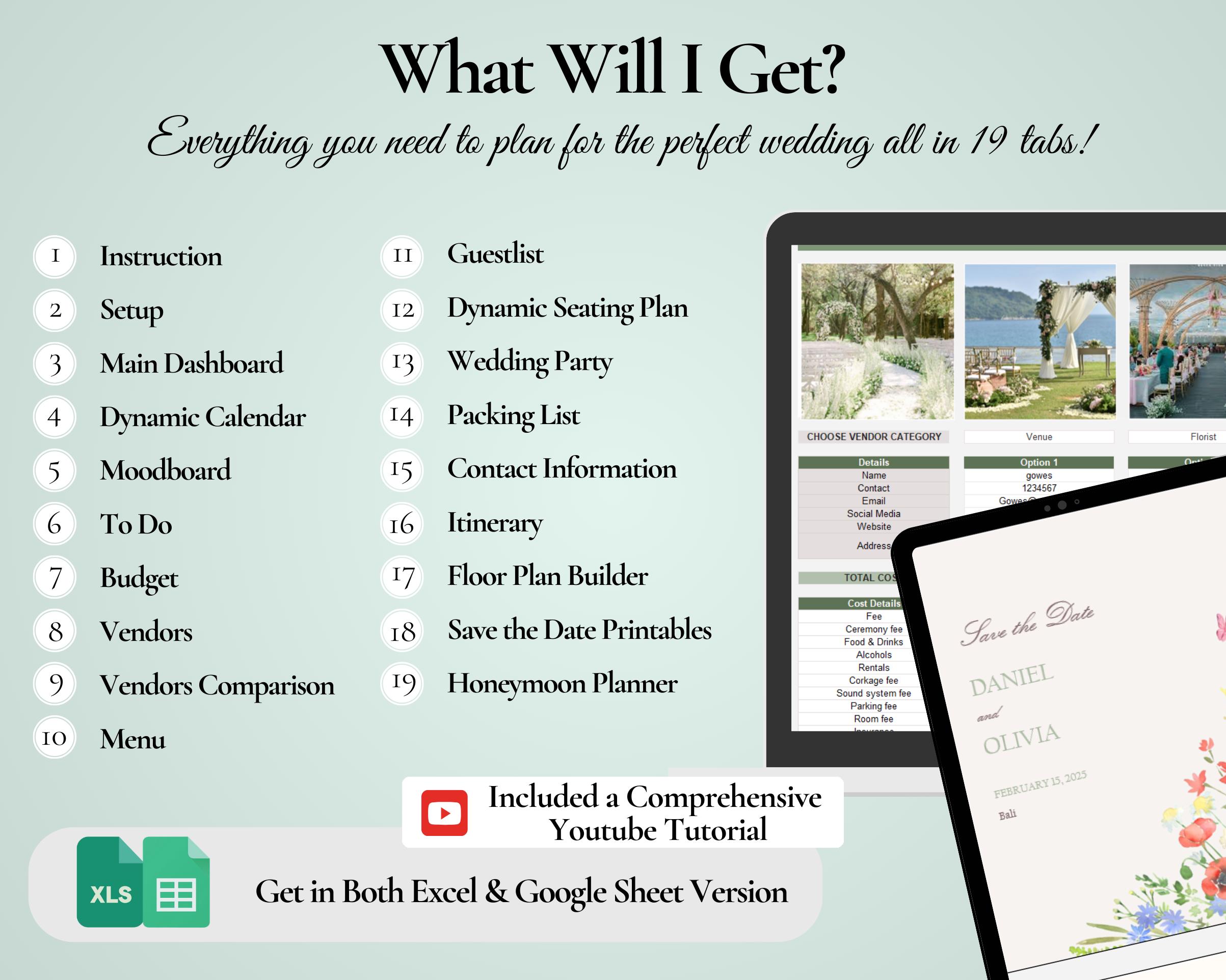 Ultimate Wedding Planner Spreadsheet