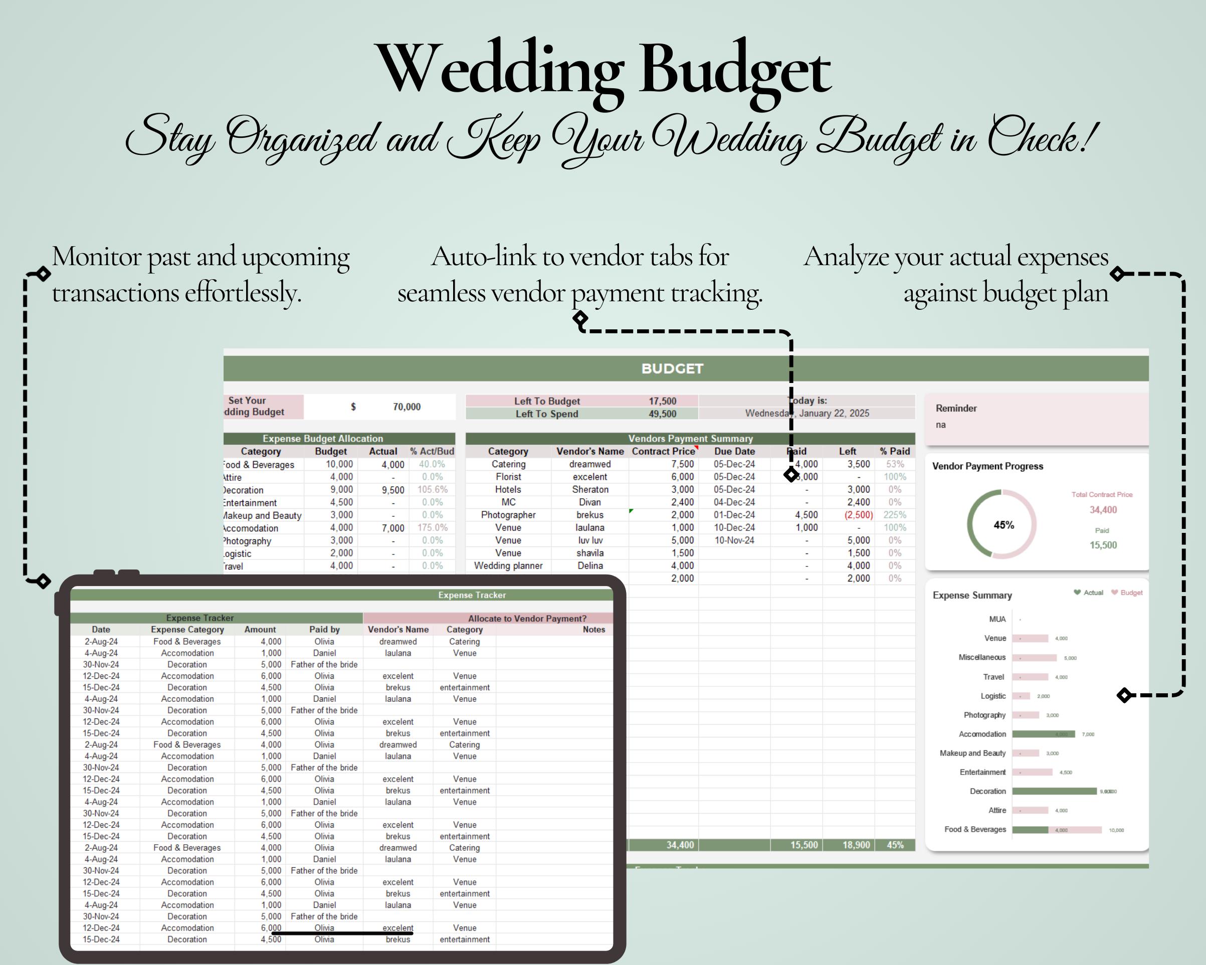 Ultimate Wedding Planner Spreadsheet