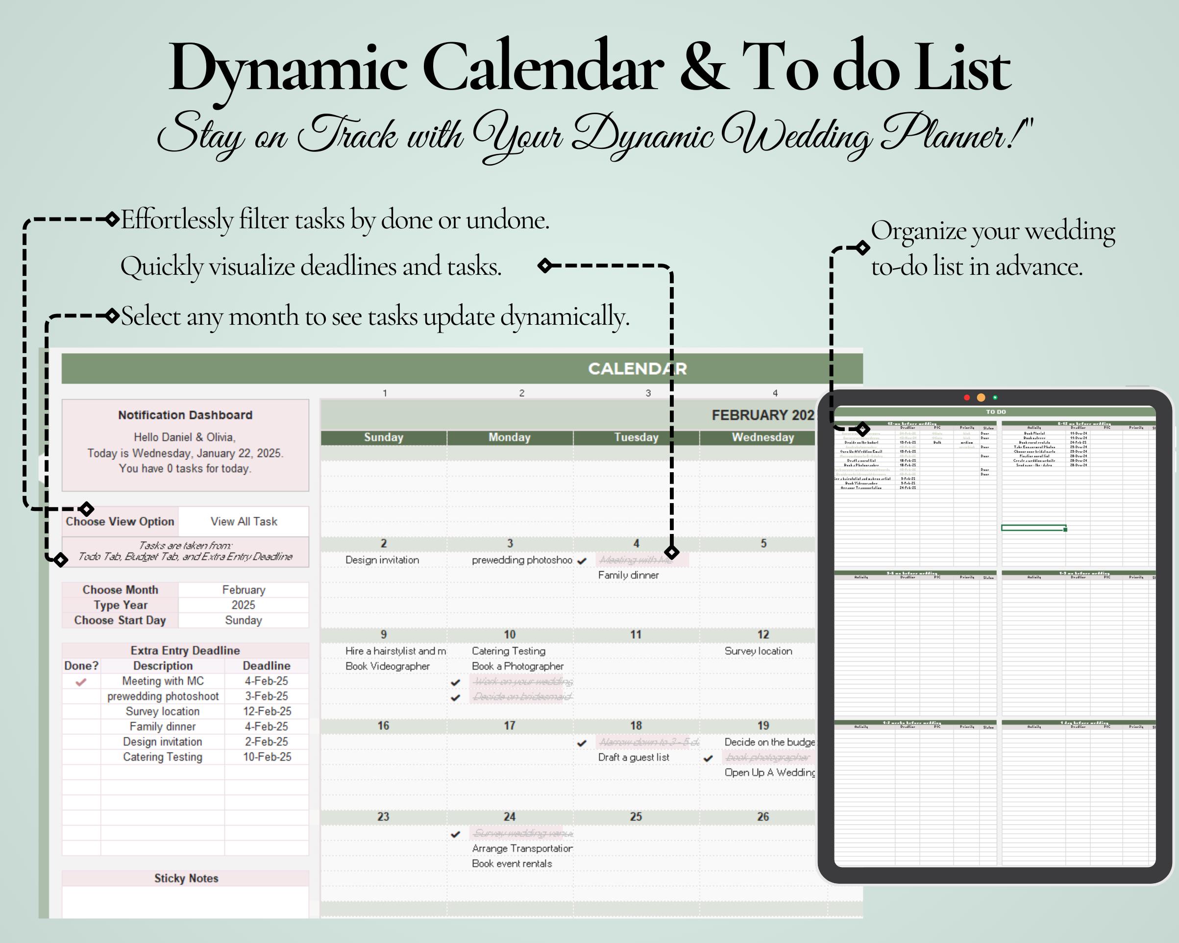 Ultimate Wedding Planner Spreadsheet