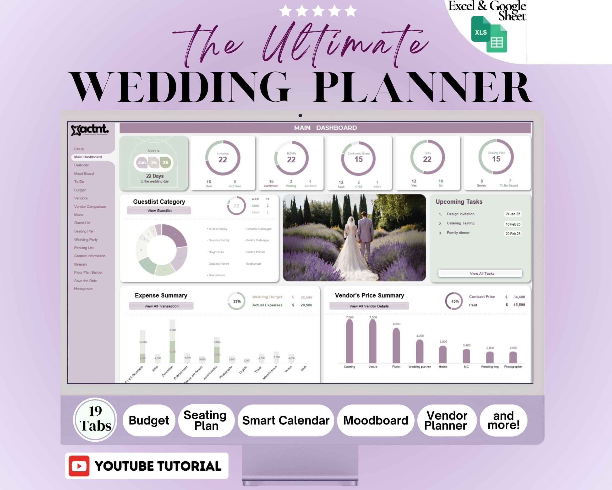 Ultimate Wedding Planner Spreadsheet