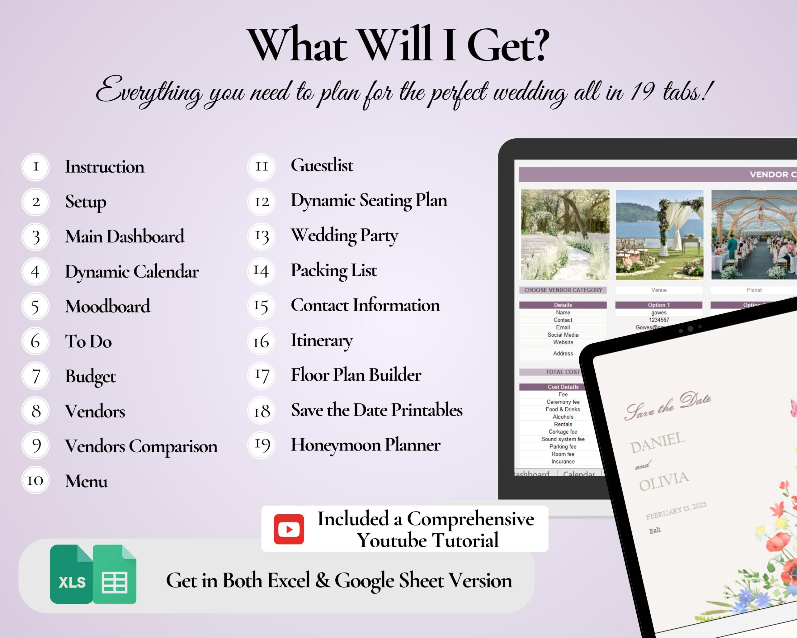 Ultimate Wedding Planner Spreadsheet