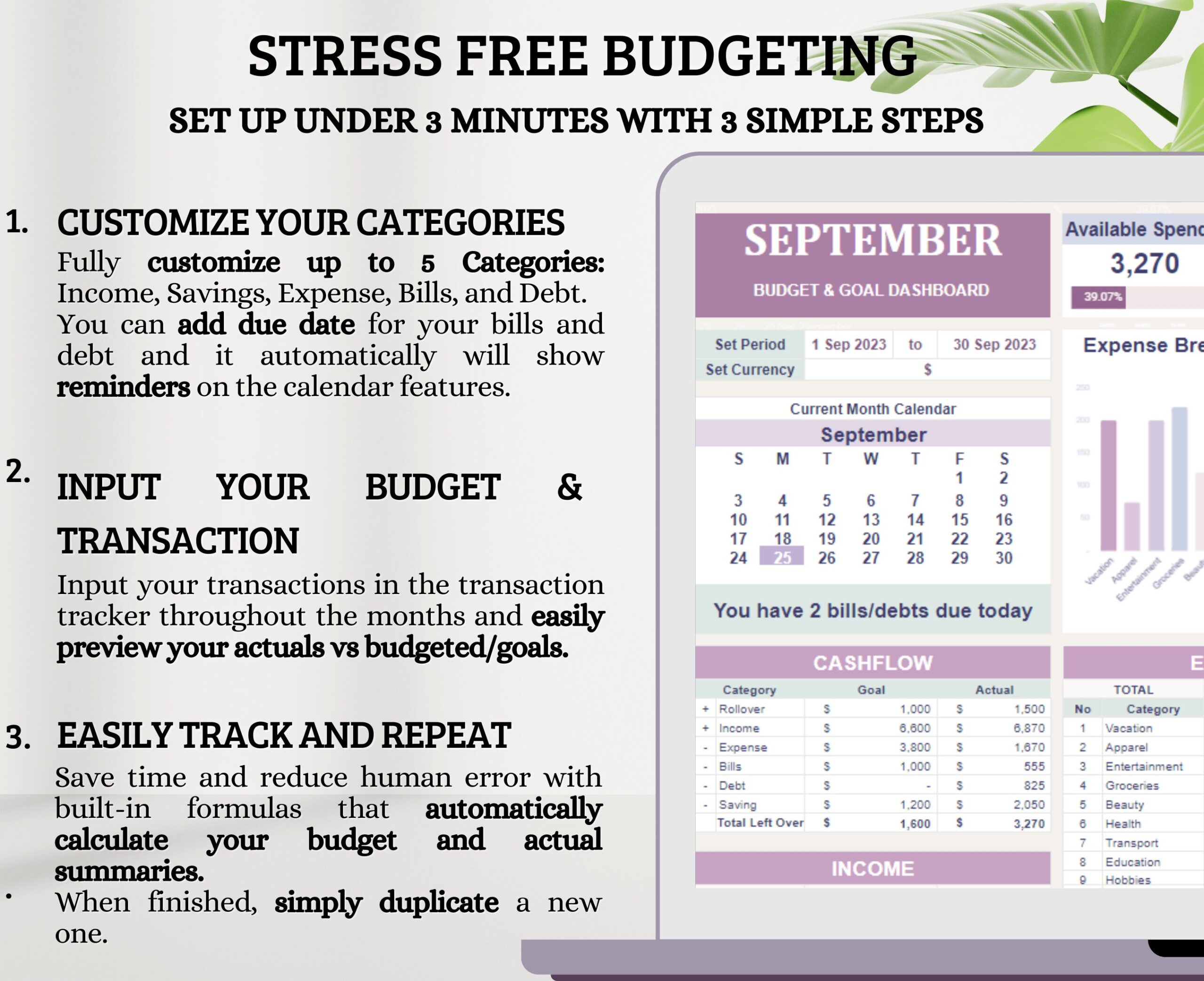 Simple Budget Spreadsheet for Personal Finance