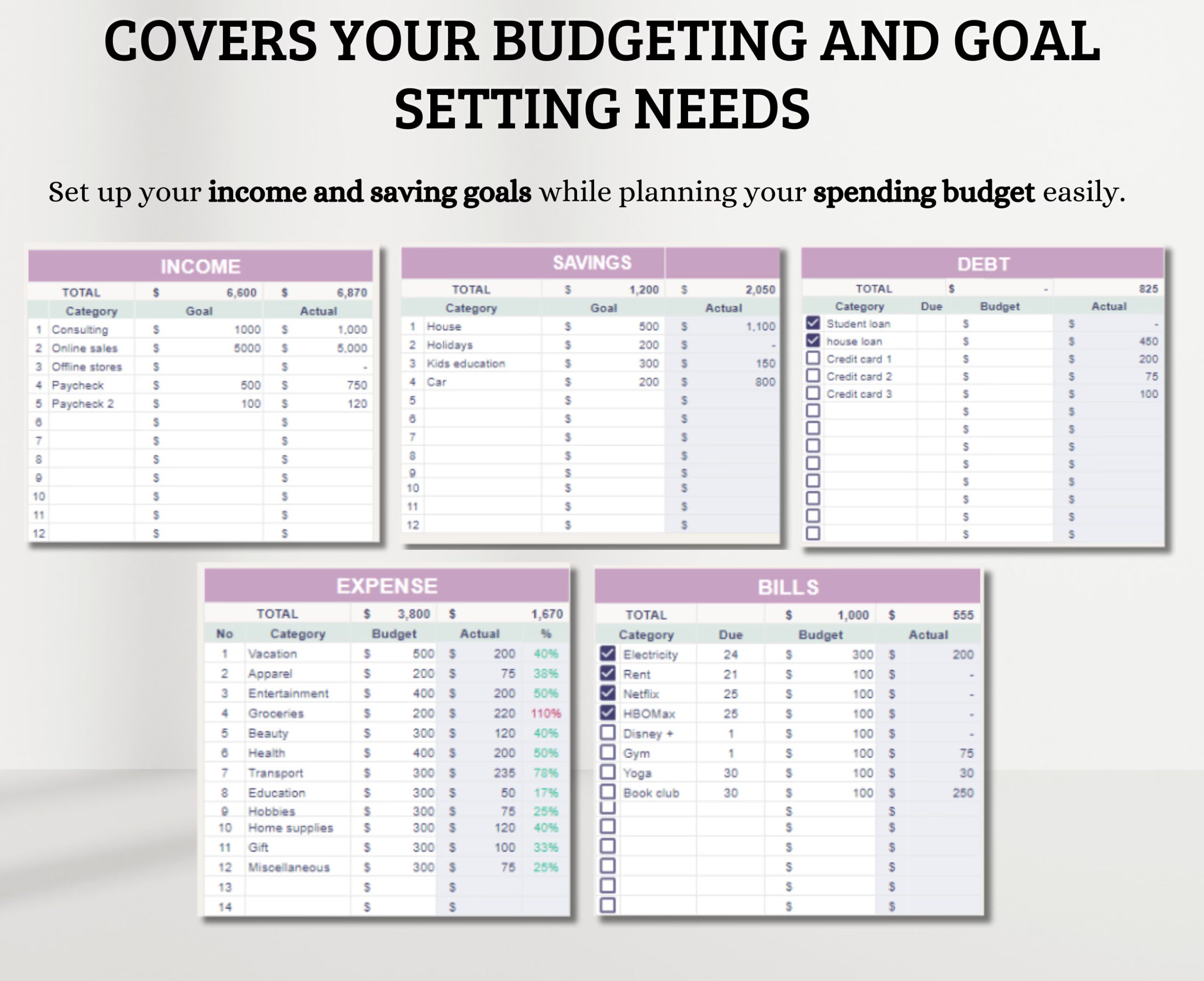 Simple Budget Spreadsheet for Personal Finance