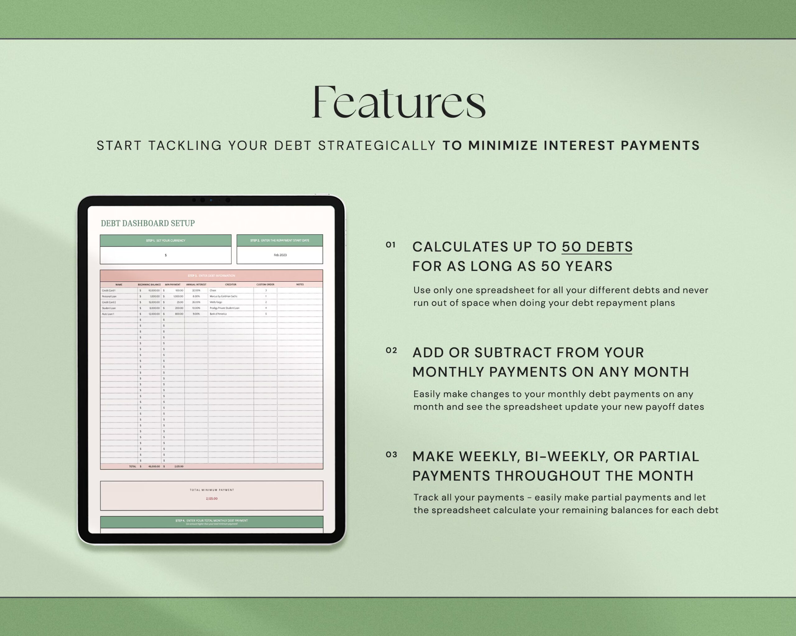 Debt Payoff Tracker Spreadsheet with Snowball and Avalanche Planner, Loan and Credit Card Tracker and Custom Chart