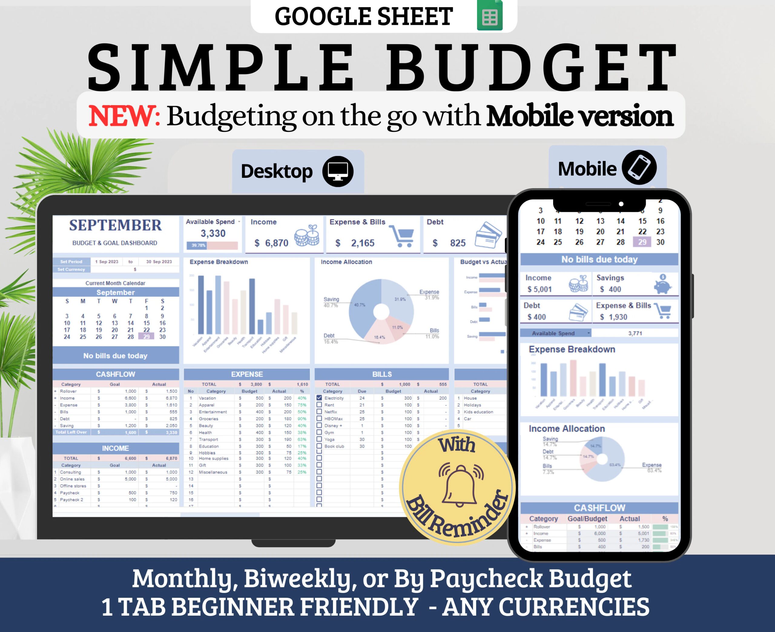 Budget Planner with Weekly Expense Tracker