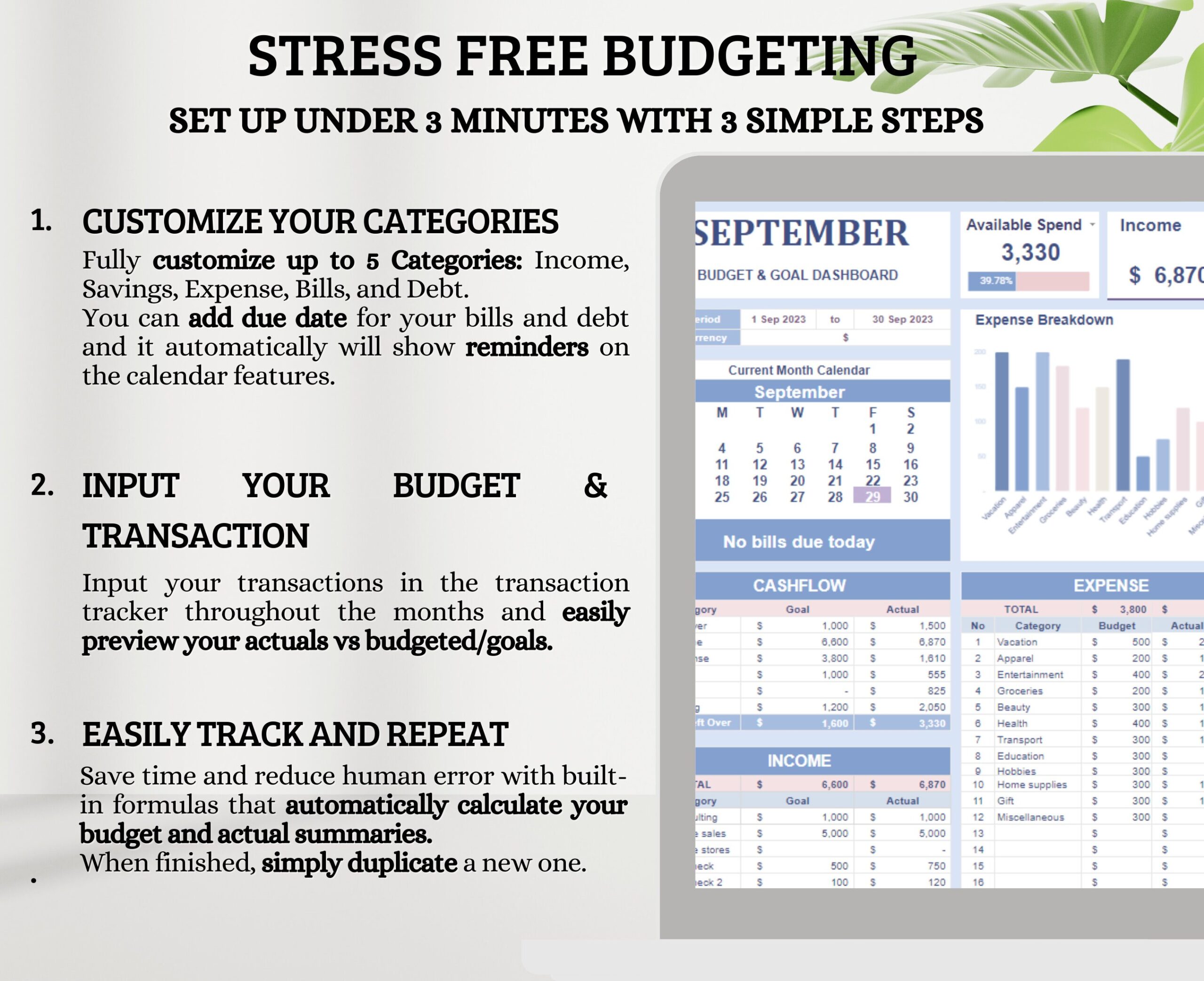 Budget Planner with Weekly Expense Tracker