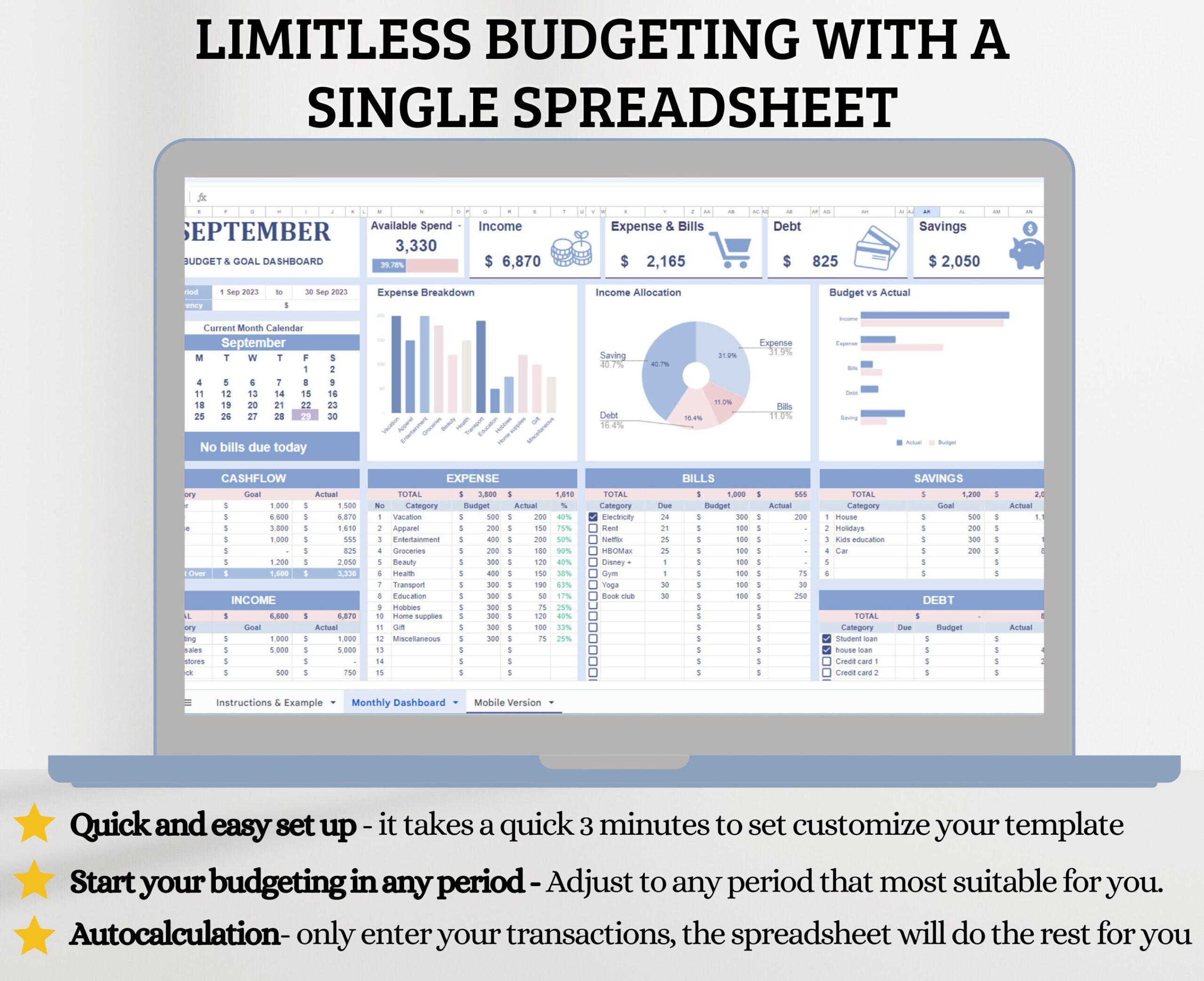 Budget Planner with Weekly Expense Tracker