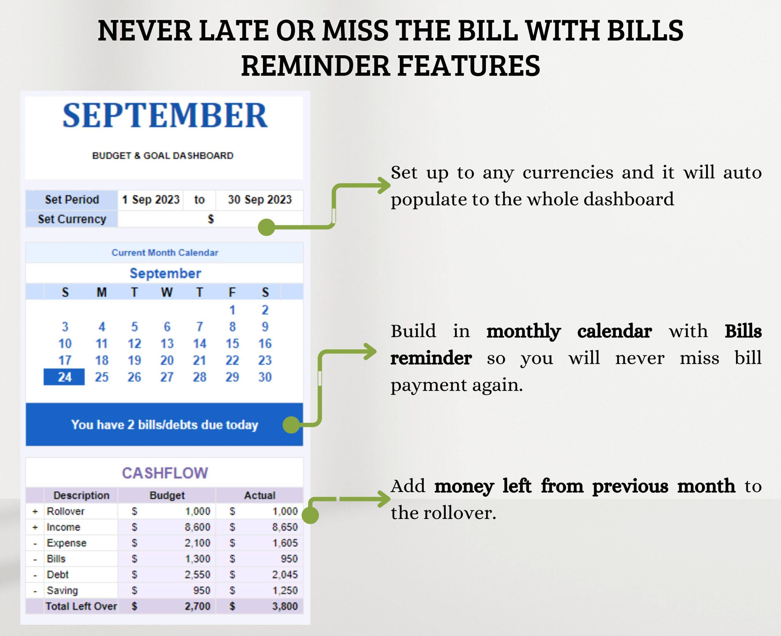 Simple Budget Spreadsheet with Income and Expense Tracker