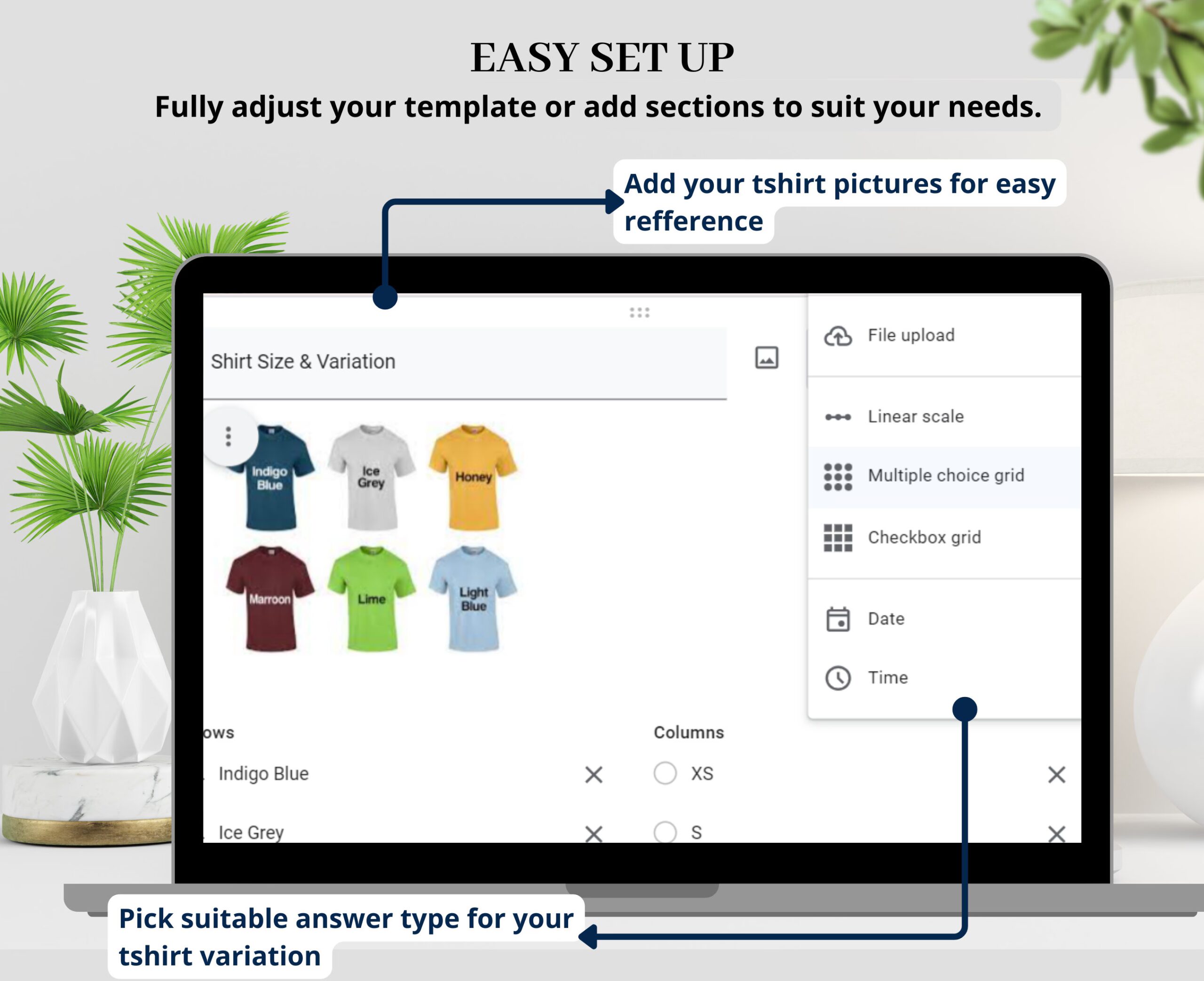 T-Shirt Order Form Template with Custom Automatic Tracker