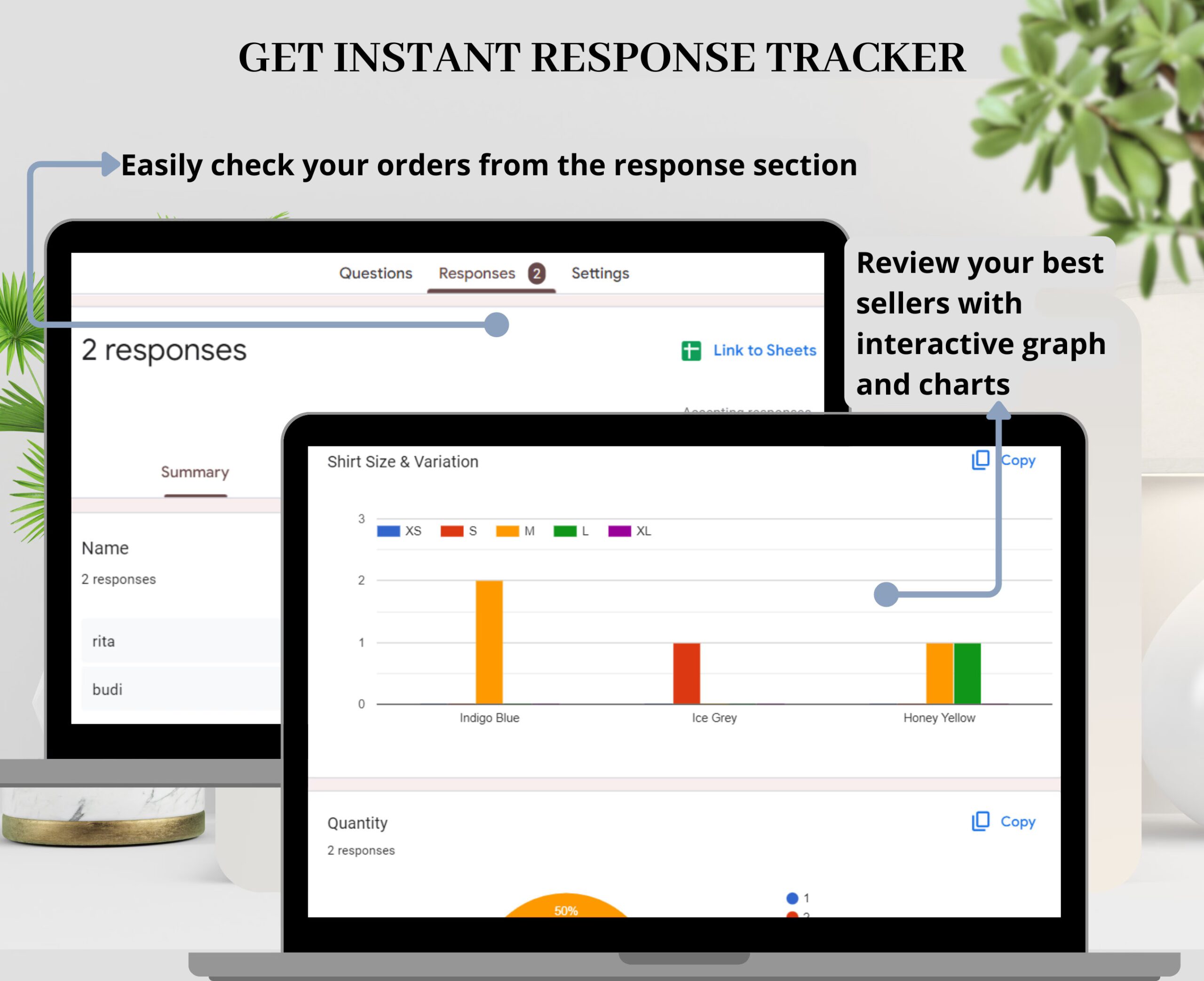 T-Shirt Order Form Template with Custom Automatic Tracker