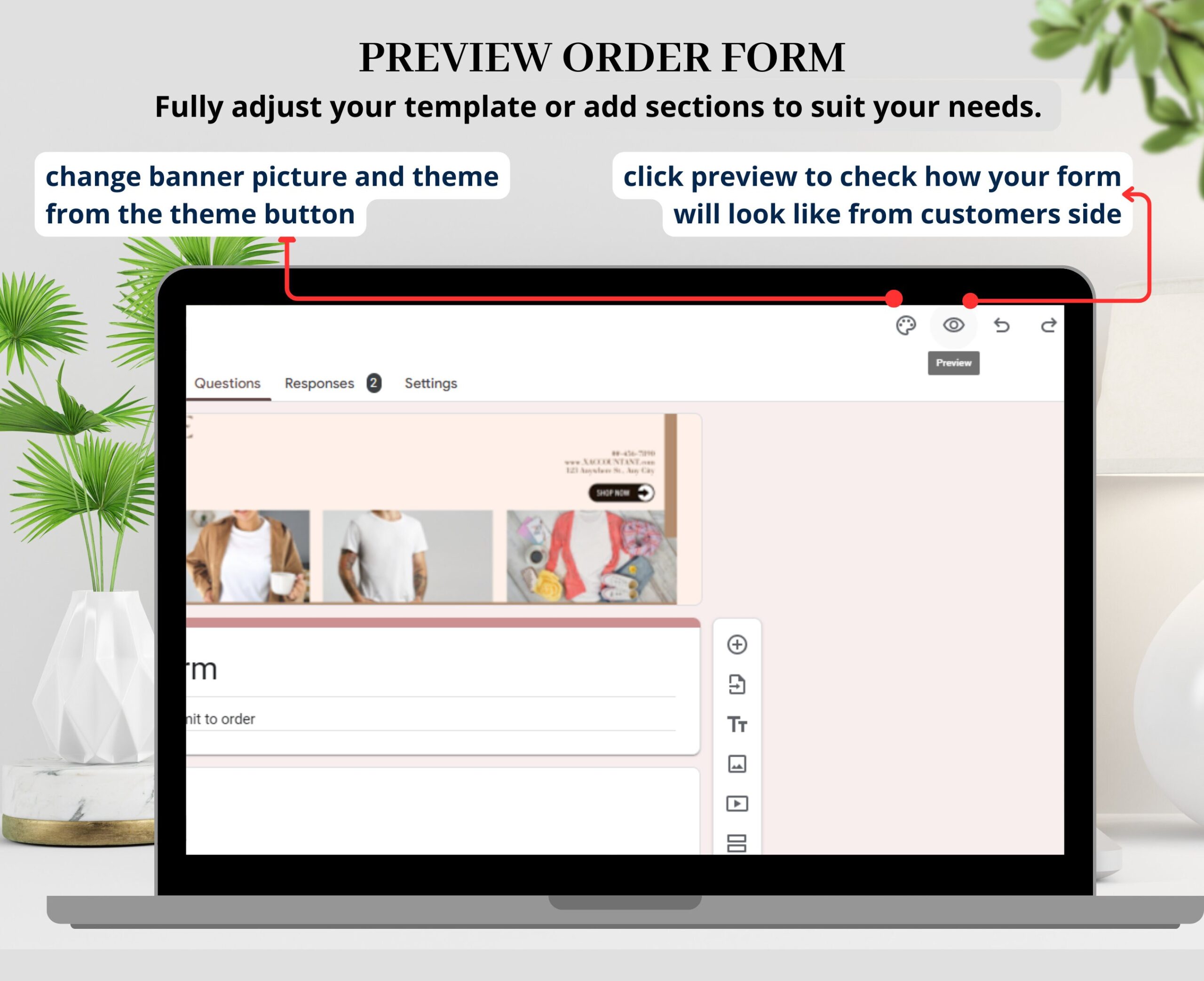 Custom Tumbler Order Form with Automatic Tracker