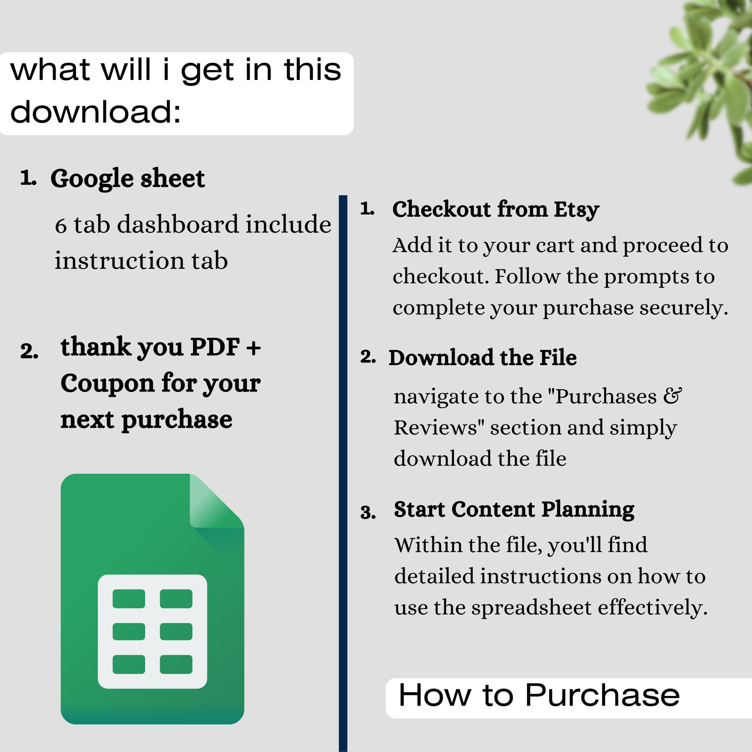 Social Media Content Planner Spreadsheet