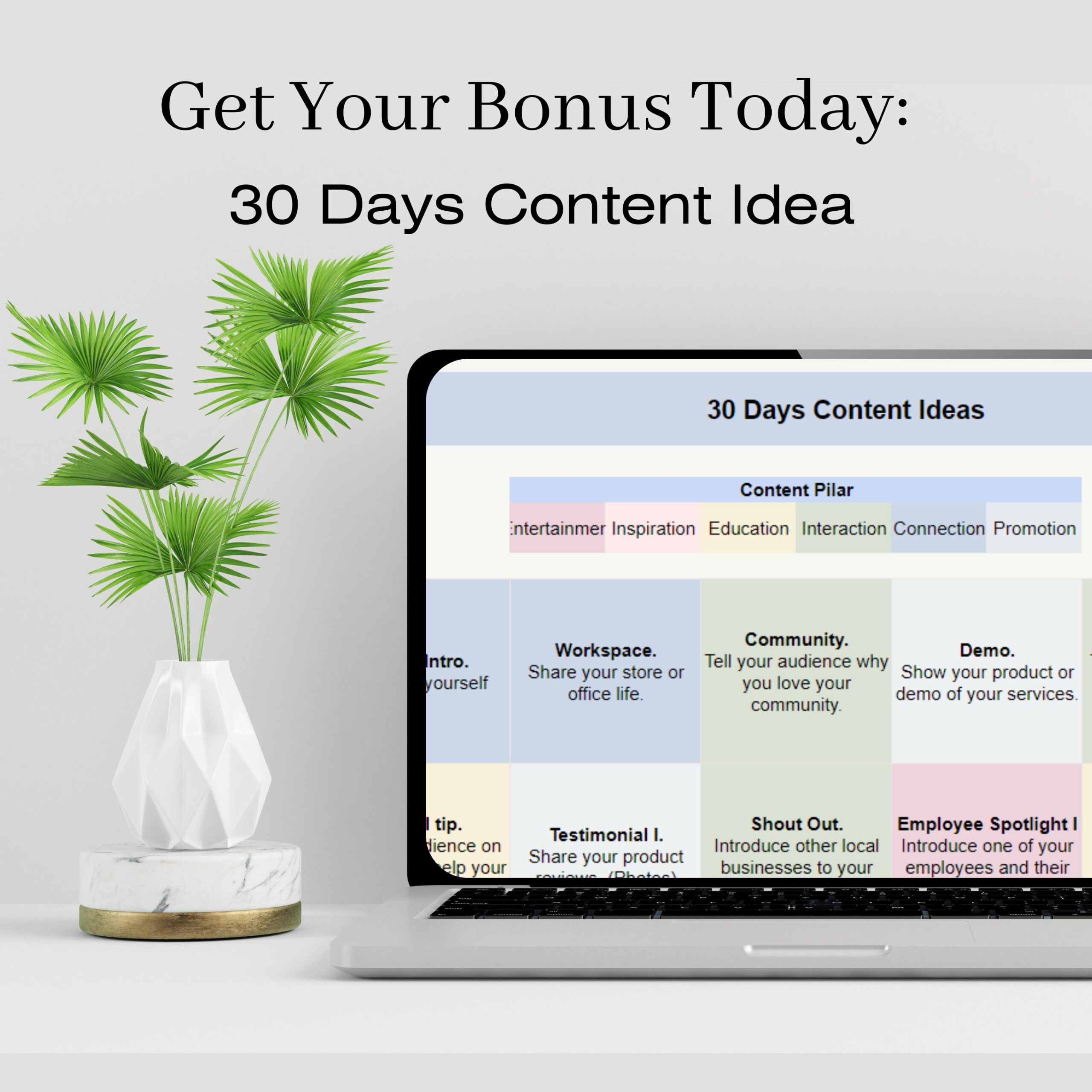 Social Media Content Planner Spreadsheet