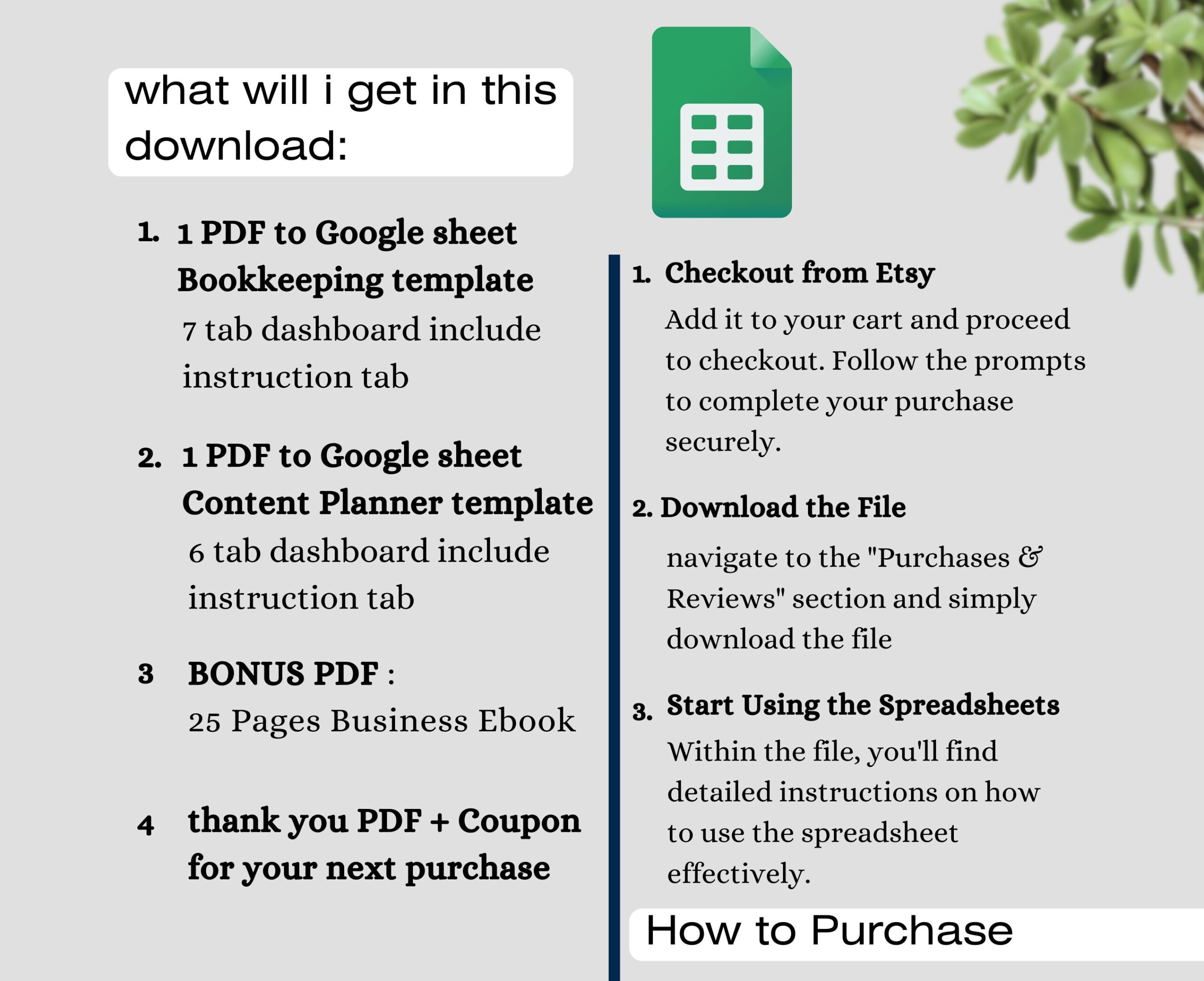 Small Business Bookkeeping and Content Planner Template
