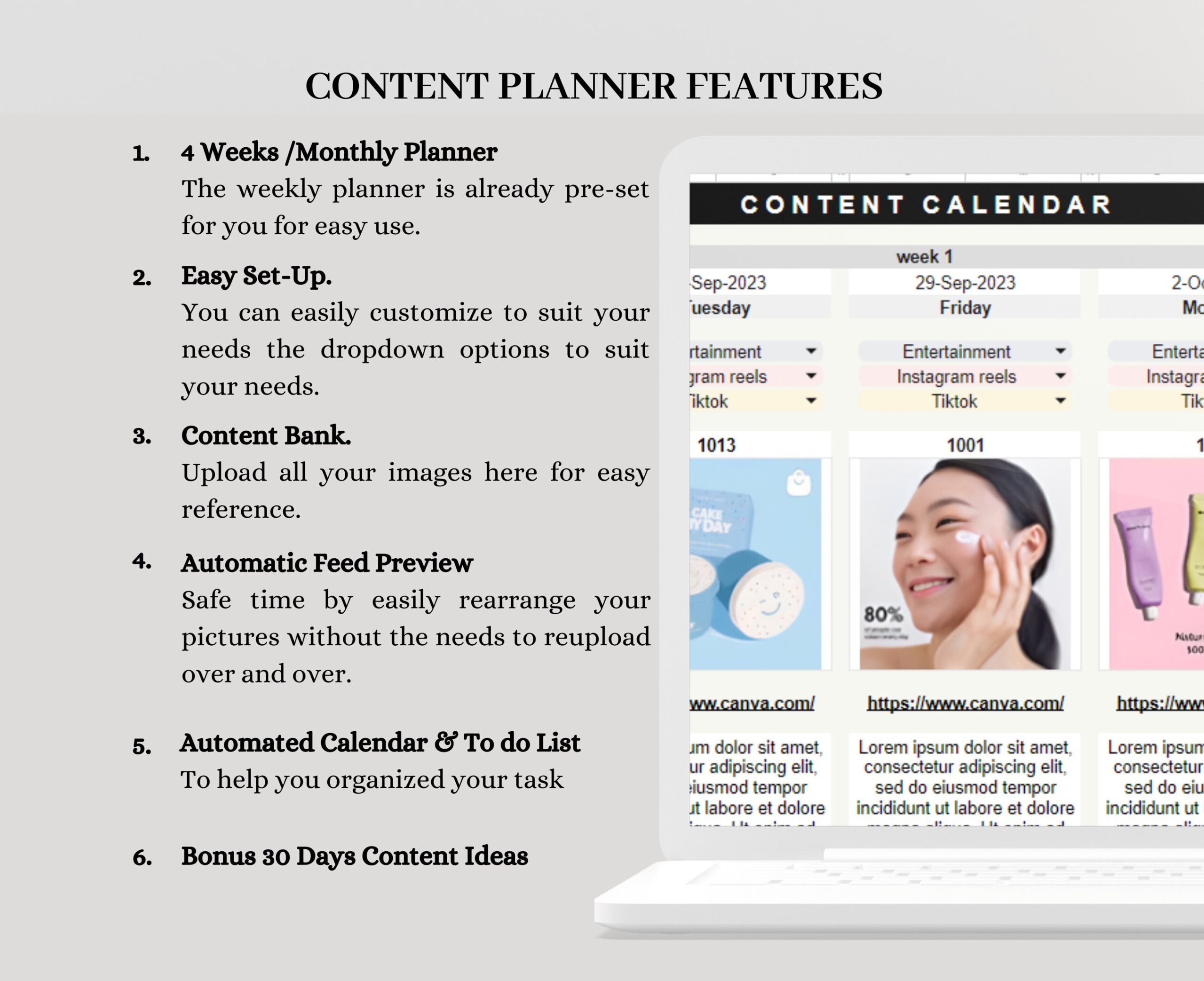 Small Business Bookkeeping and Content Planner Template