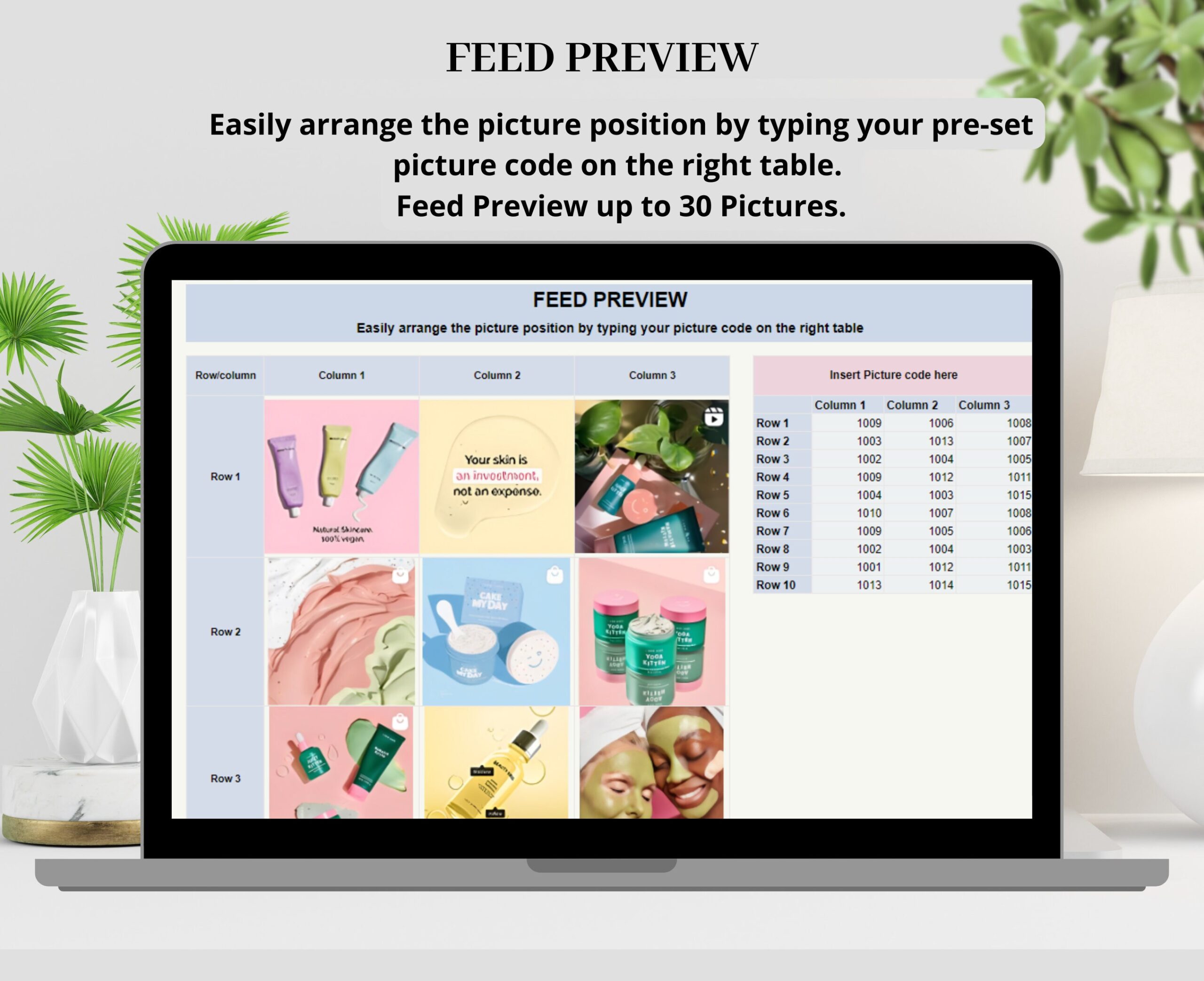 Social Media Content Planner with Calendar and Feed Preview