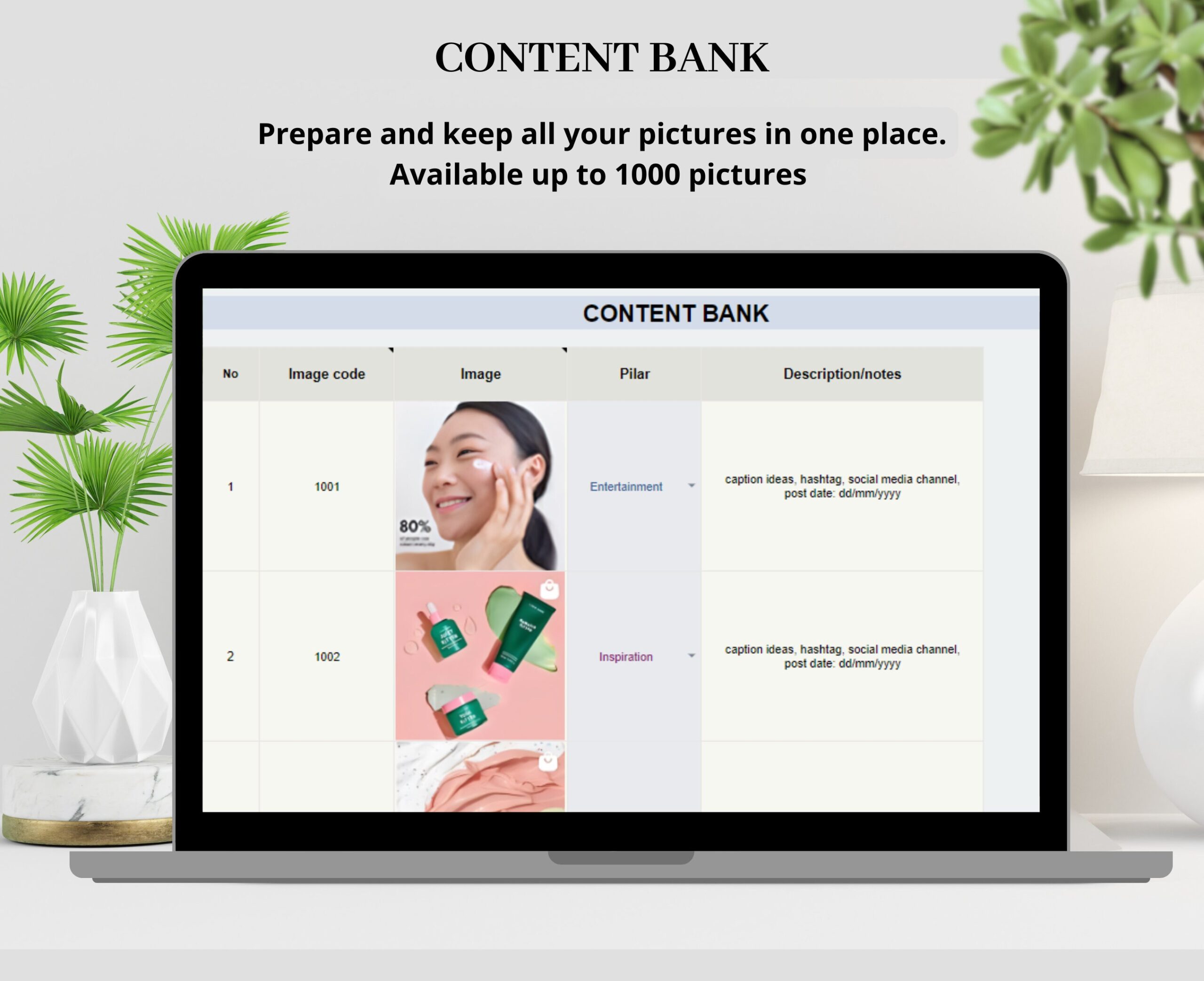 Social Media Content Planner with Calendar and Feed Preview